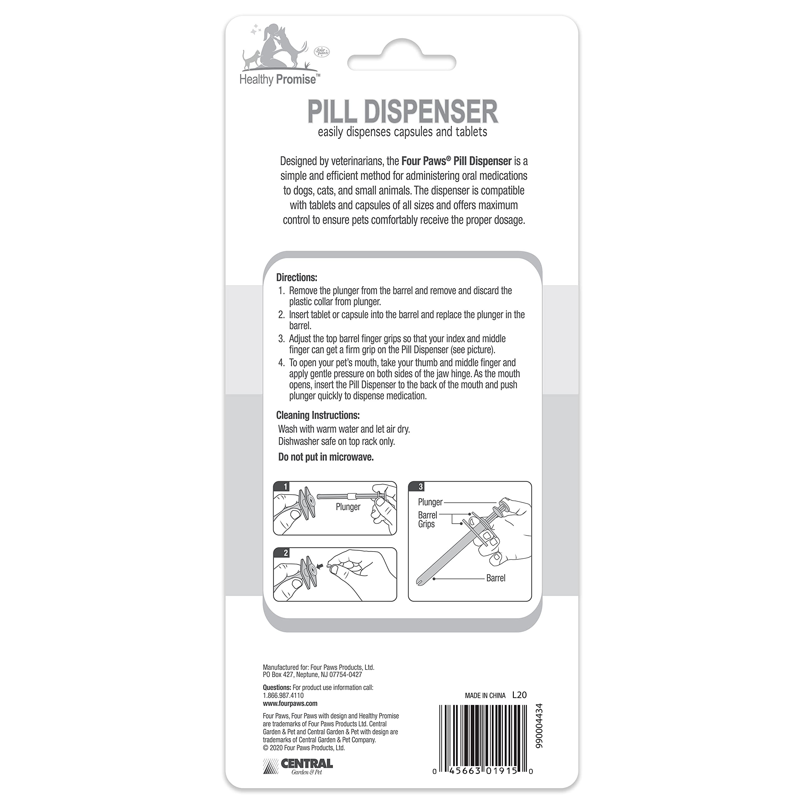 Four Paws Healthy Promise Pet Pill Dispenser Small