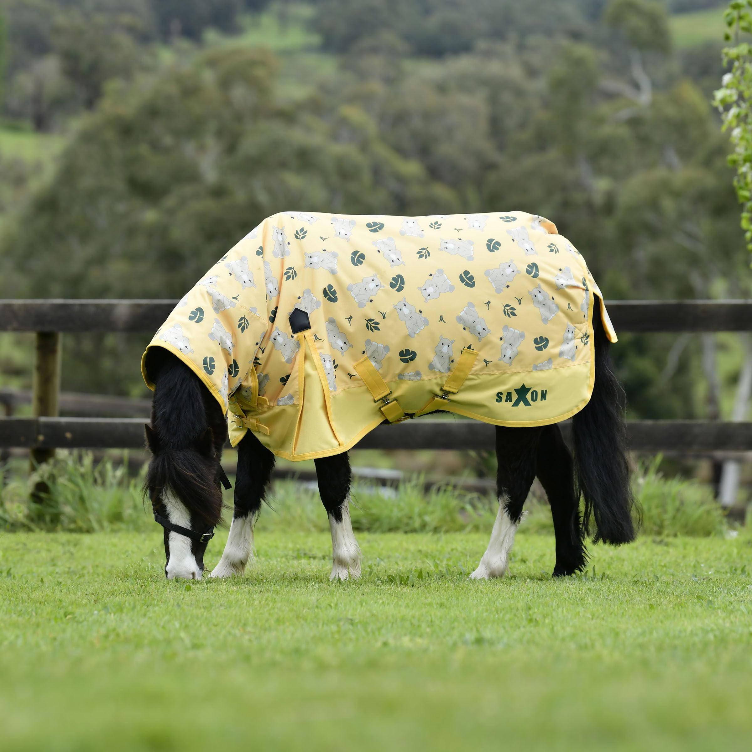 Saxon 600D Pony Combo Neck Medium, Rhino Print, 39