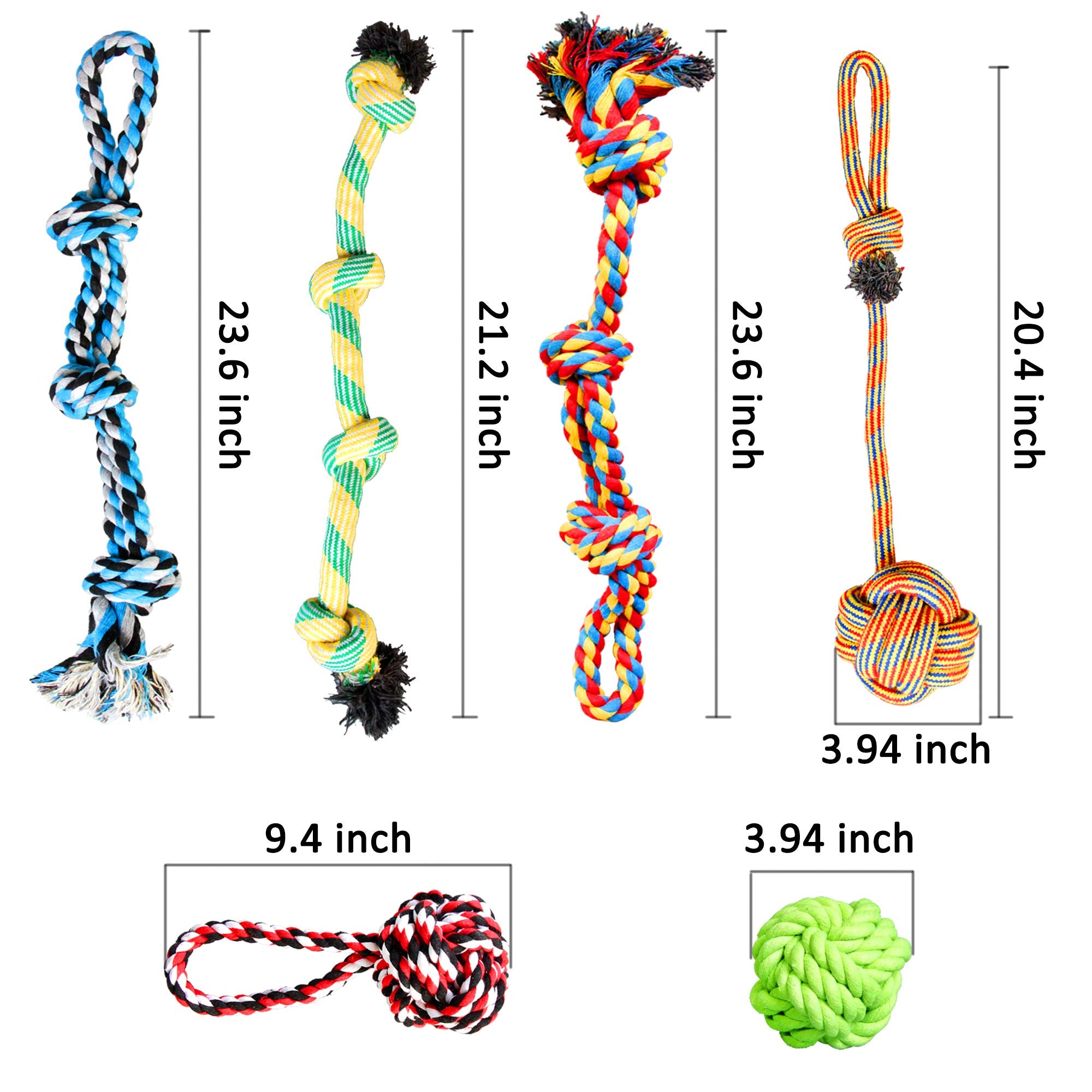 Youngever 6 Pack Large Dog Rope Toys, Dog Chew Toys, Dog Toys For Large, Xl Large Breed Dogs