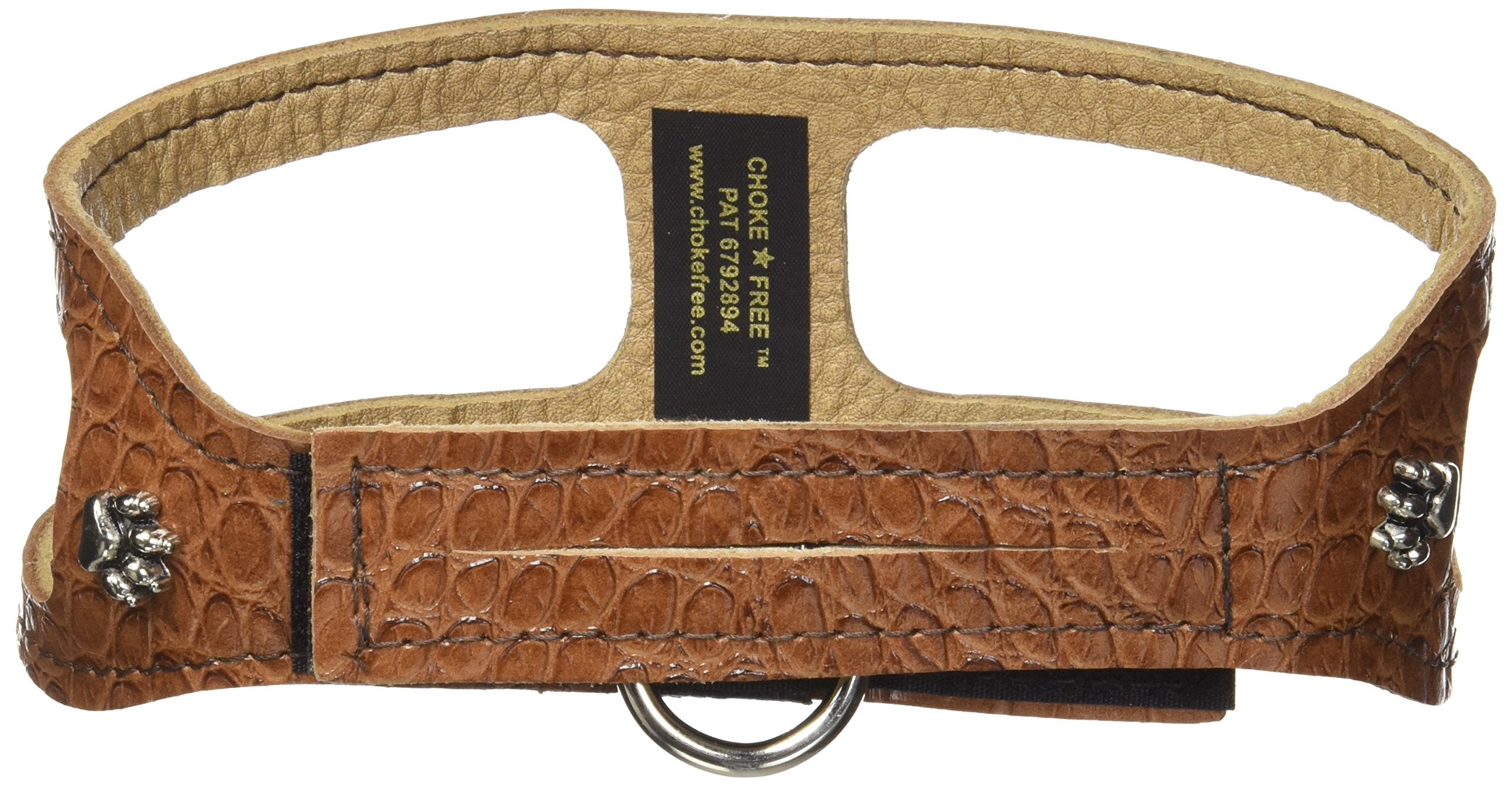 Chokefree Pet Shoulder Collar, 16'', Croco Mocha