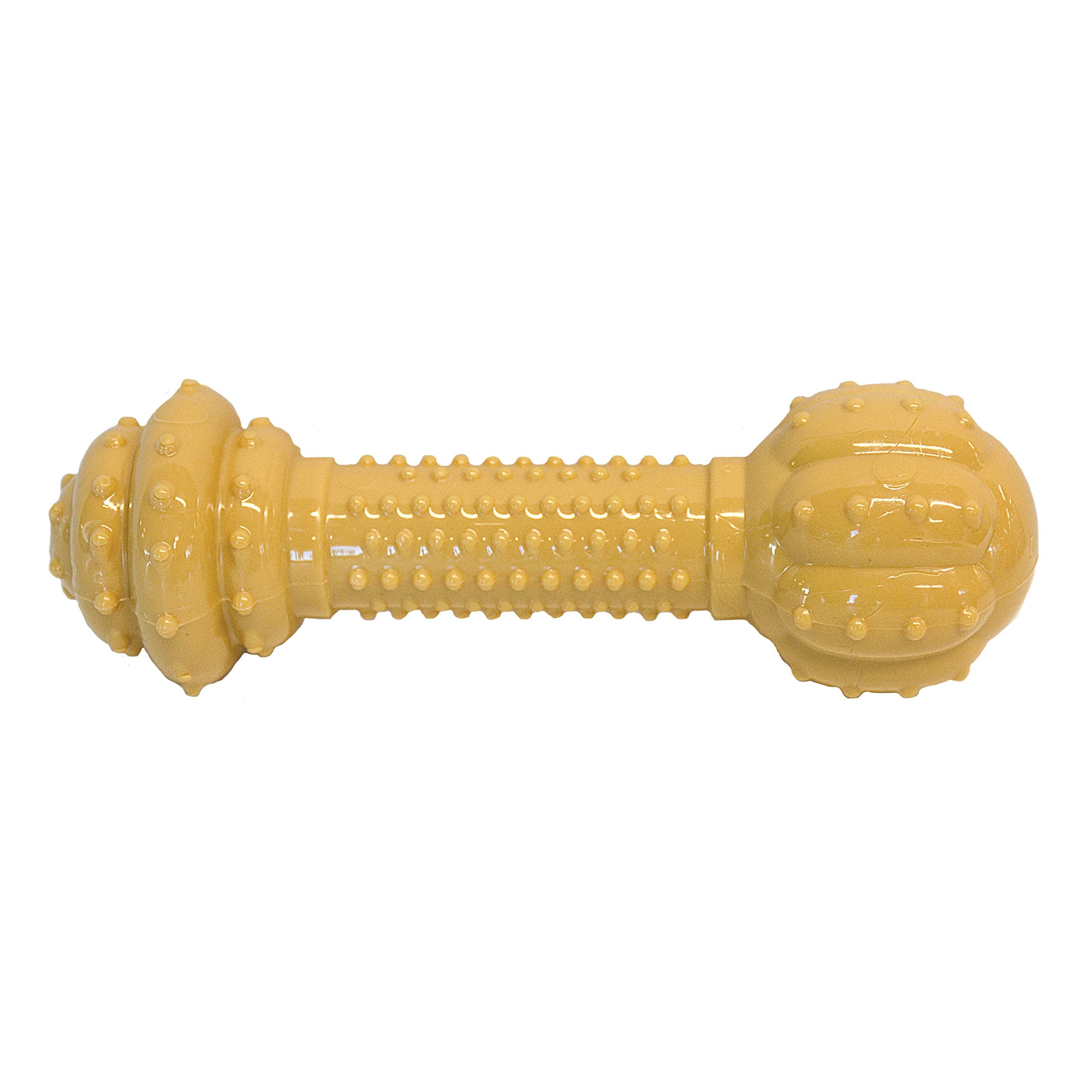 Nylabone Barbell Bone Power Chew Toy For Dogs, Dog Toys For Aggressive Chewers, Peanut Butter Flavor, Medium - Up To 35 Lbs, 1 Count