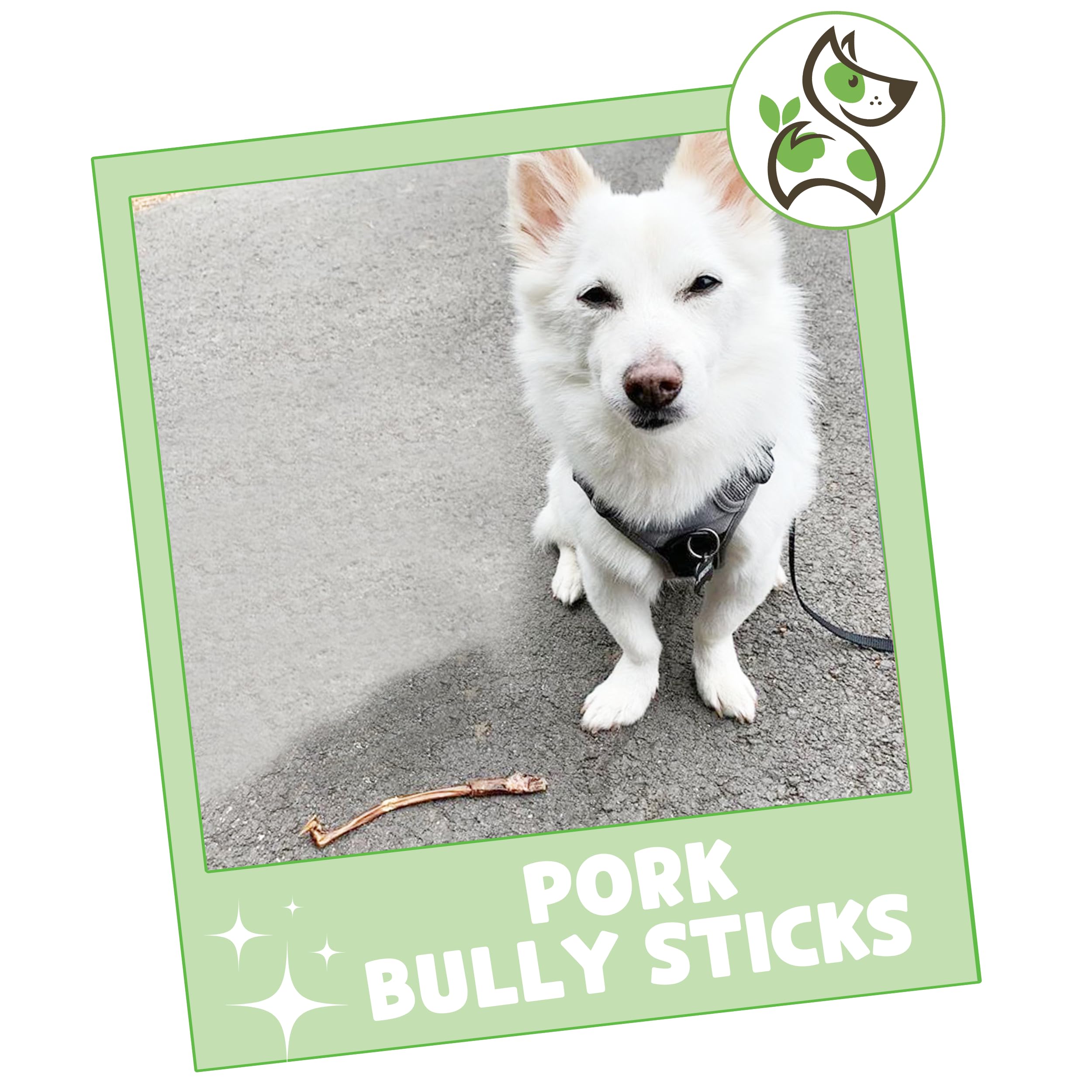 Nature Gnaws Pork Bully Sticks For Dogs - Premium Natural Dental Bones - Long Lasting Dog Chew Treats For Small Dogs & Puppies -