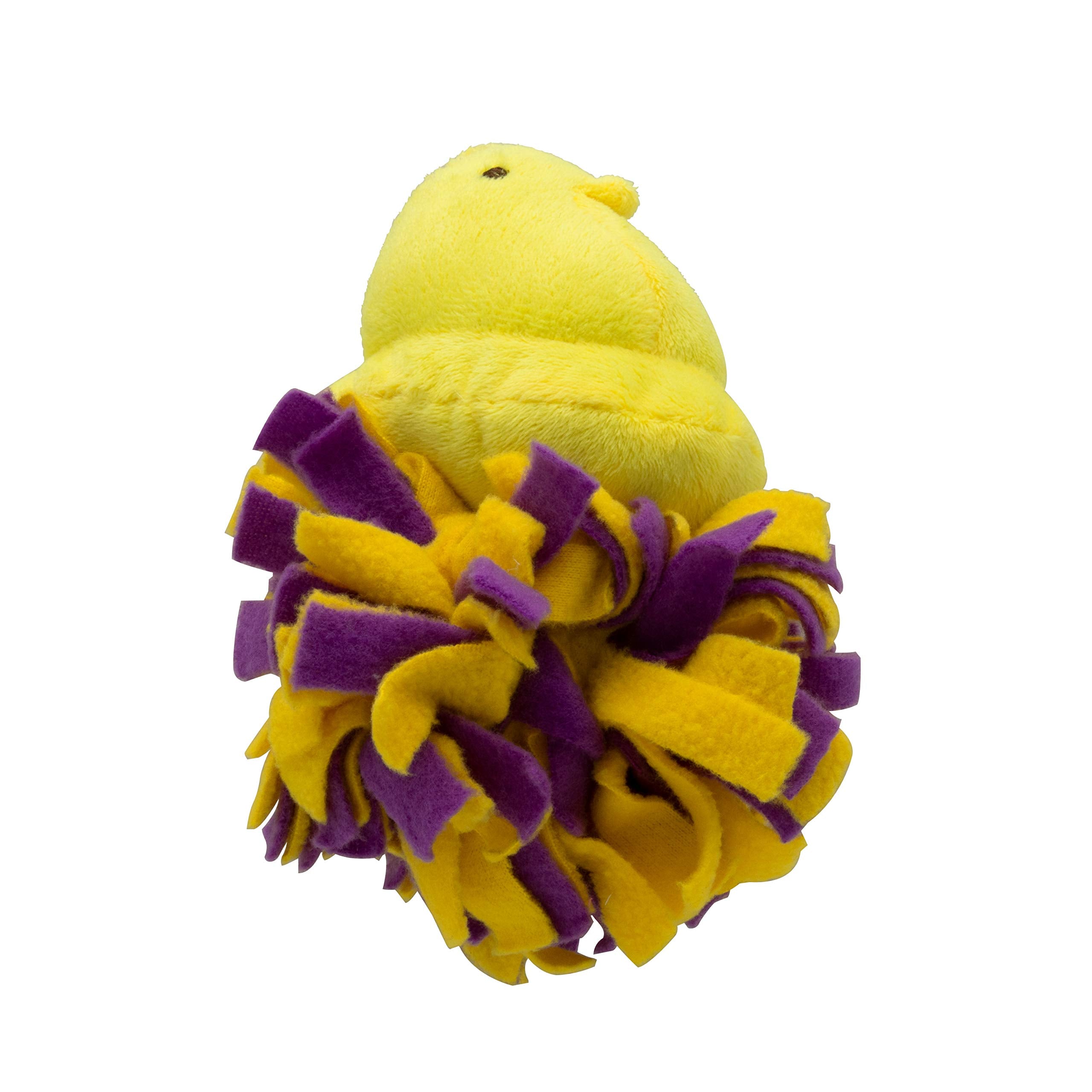 Peeps for Pets Plush Chick Fleece Bottom Toy for Dogs for Pets Squeaker Dog Toy, Yellow/Purple| Dog Toy is a Fun and Cute Way to