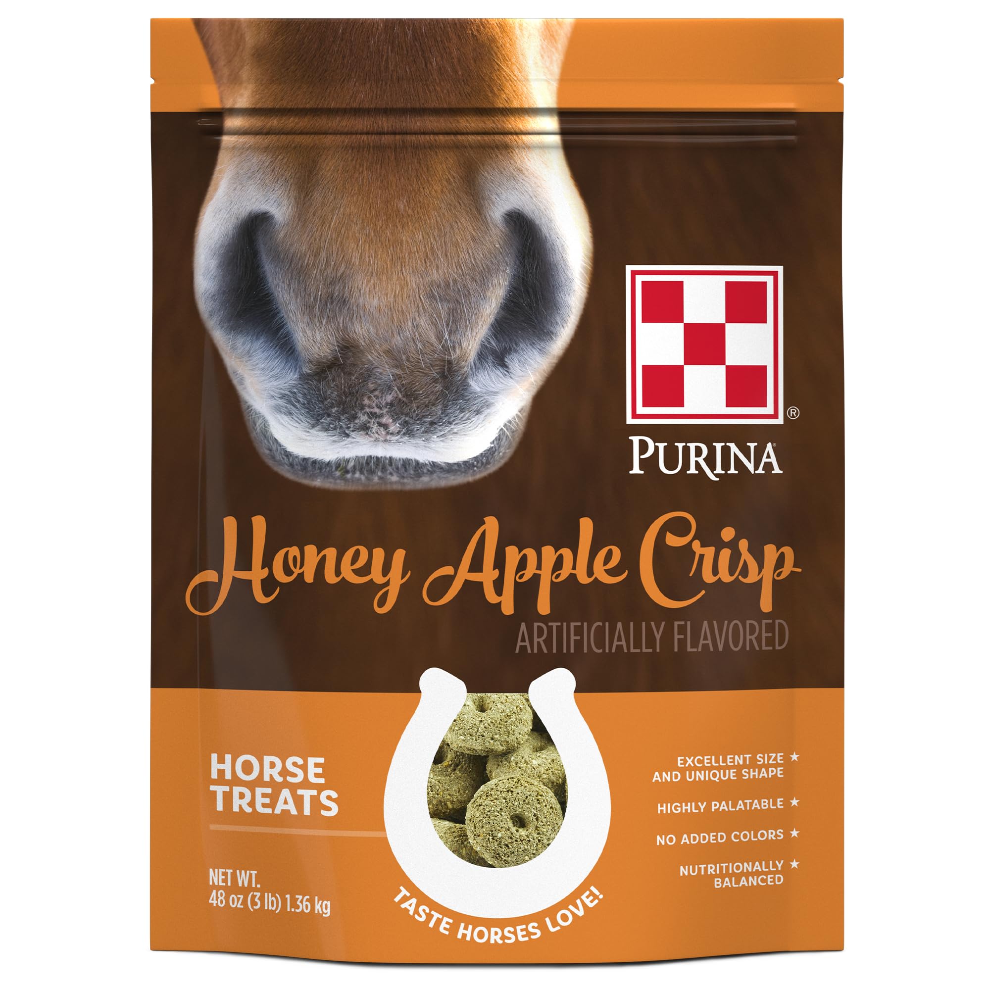 Purina Honey Applecrisp Horse Treats, 3 (3LB) Pound Bag