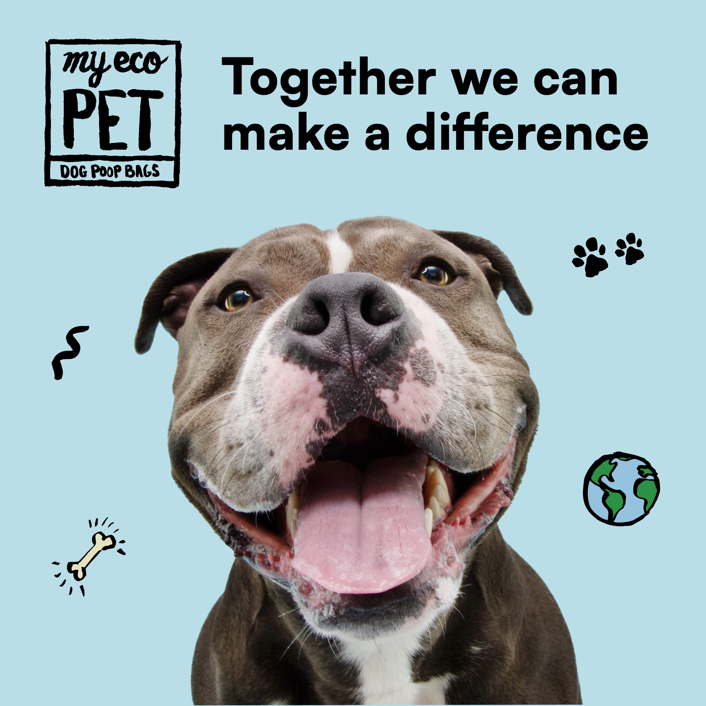 Myecopet® Dog Poop Bags With Portable Dispenser | Durable & Easy-To-Use Dog Waste Bags | Extra Thick, Leak-Proof, And Odor-Locking | Includes 2 Rolls + Dispenser