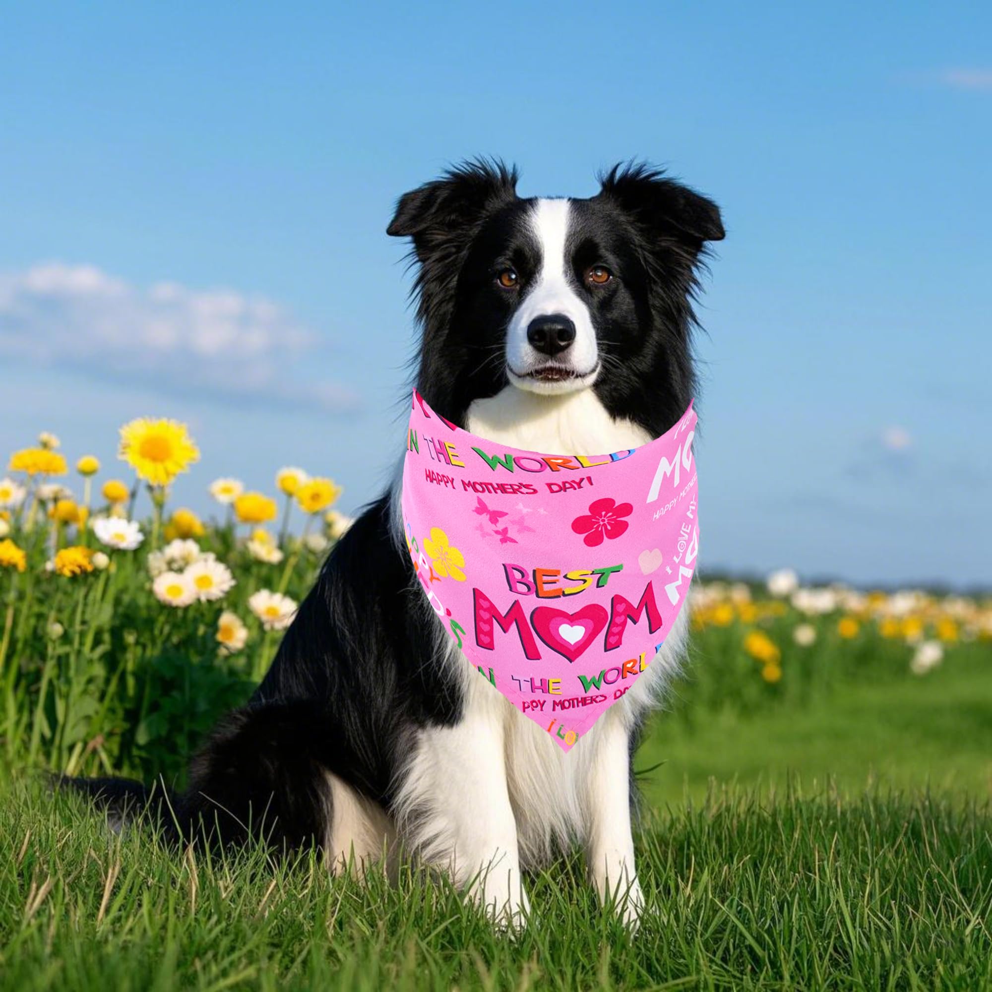 Pai Sence 30 Pack Mothers Day Dog Bandanas Bulk For Large Dogs Breed 33 Inch Love Mom Extra Large Dog Bandanas Xl Best Mom Dogs