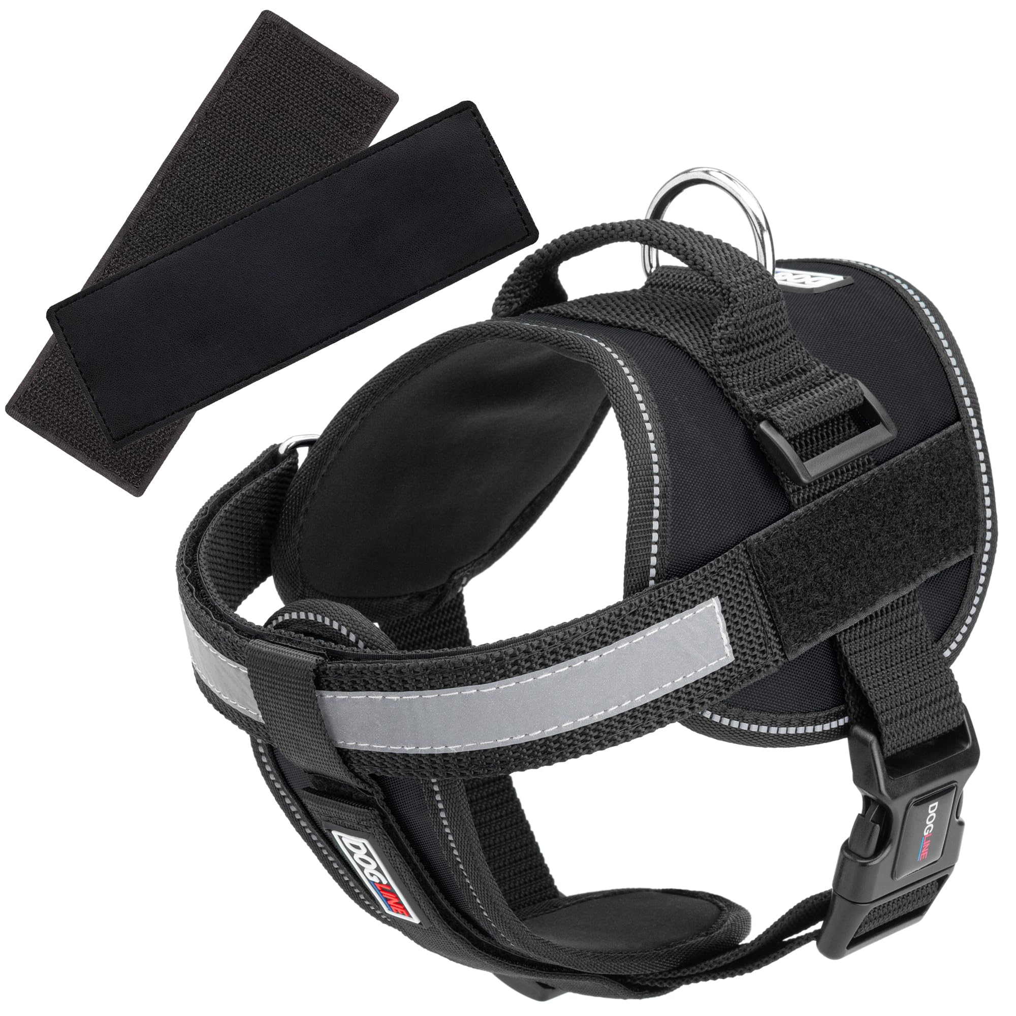 Dogline Unimax Multi-Purpose Vest Harness for Dogs and 2 Removable DIY Customizable BLANK Patches