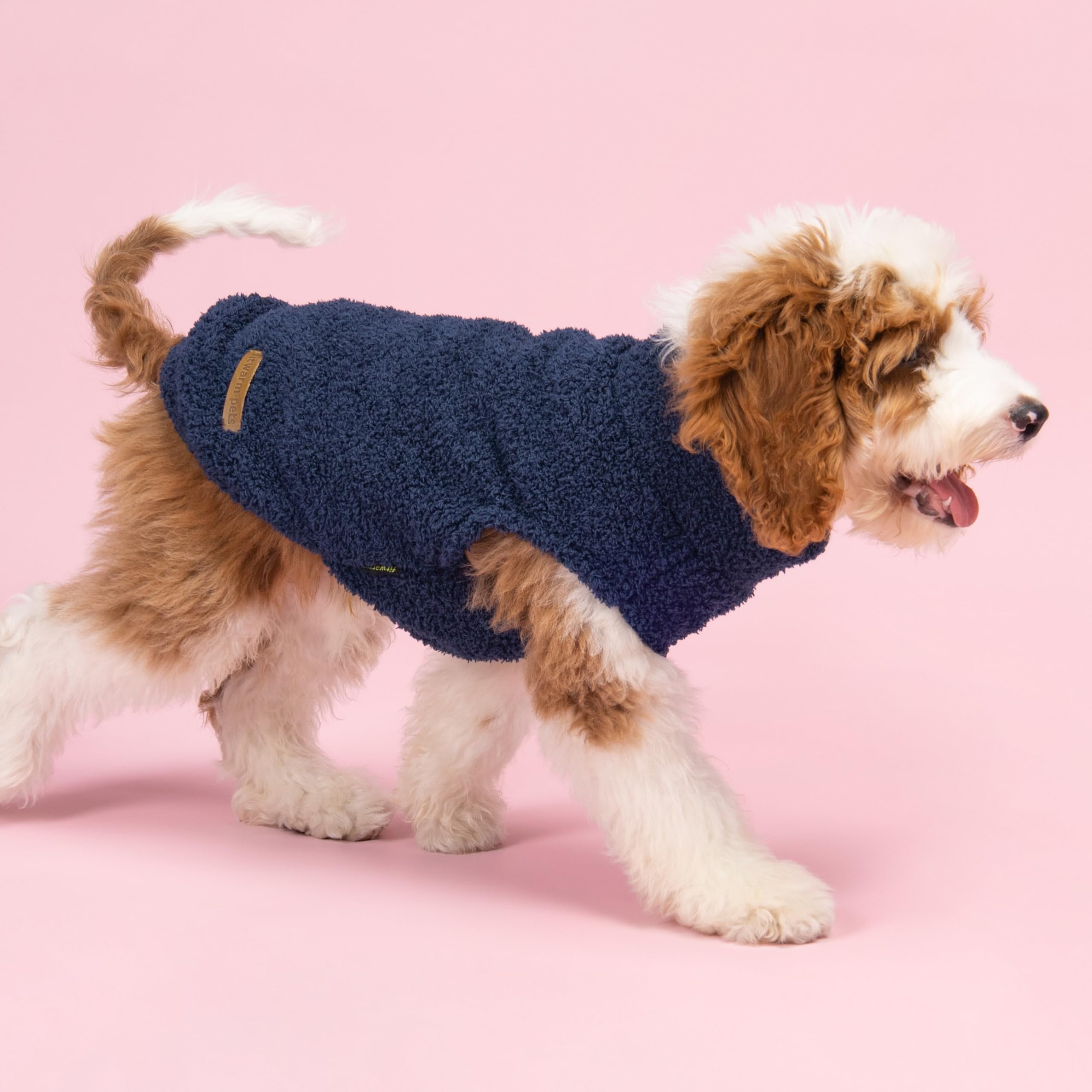Fitwarm 2 Pack Striped Fleece Dog Sweater, Warm Winter Dog Clothes for Small Dogs Boy Girl, Fuzzy Pet Outfit, Doggy Pullover Jum