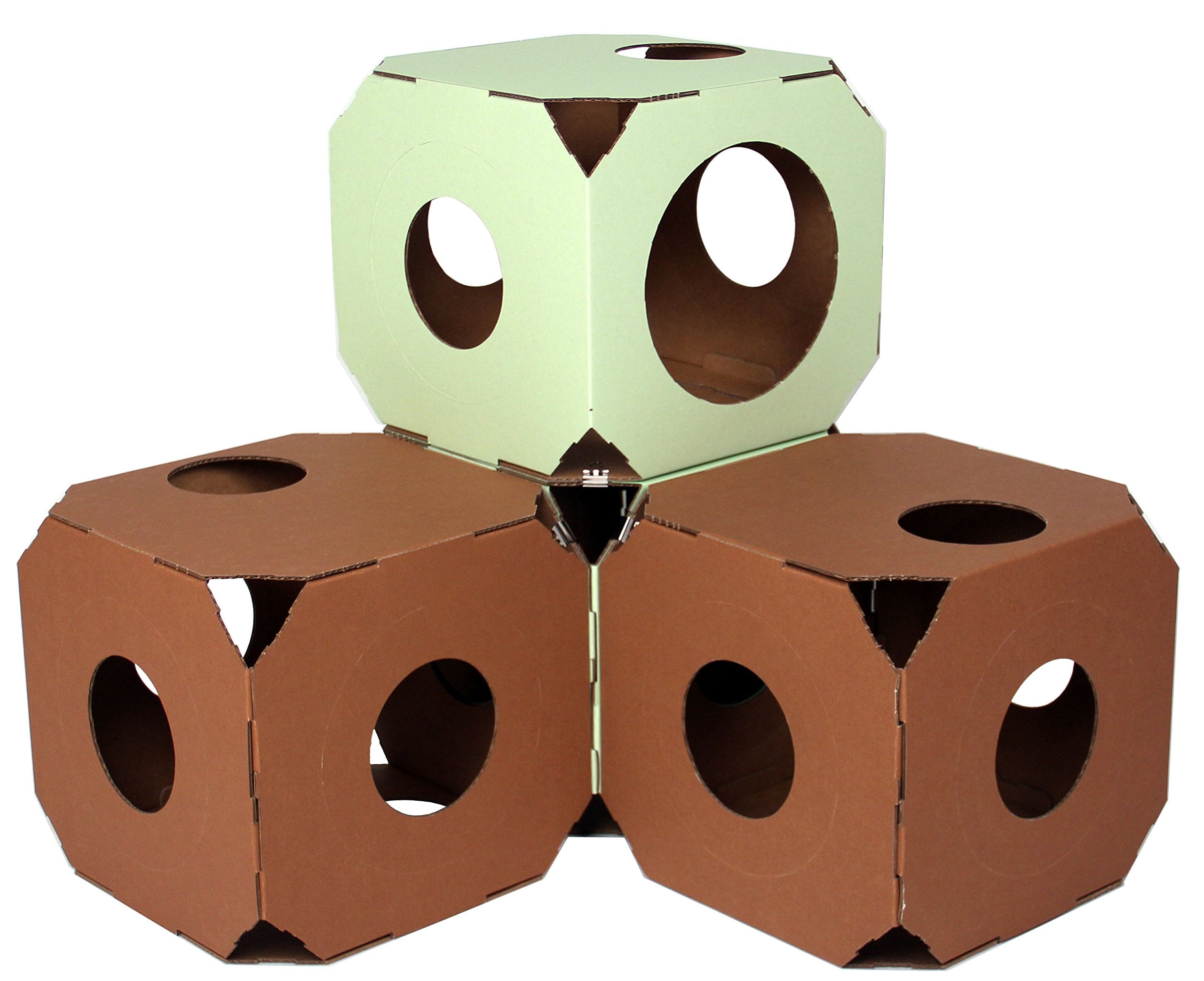 Catty Stacks Durable, Modular Cat House Cubes/Cat Condos, Made In Usa (2Pack, White)