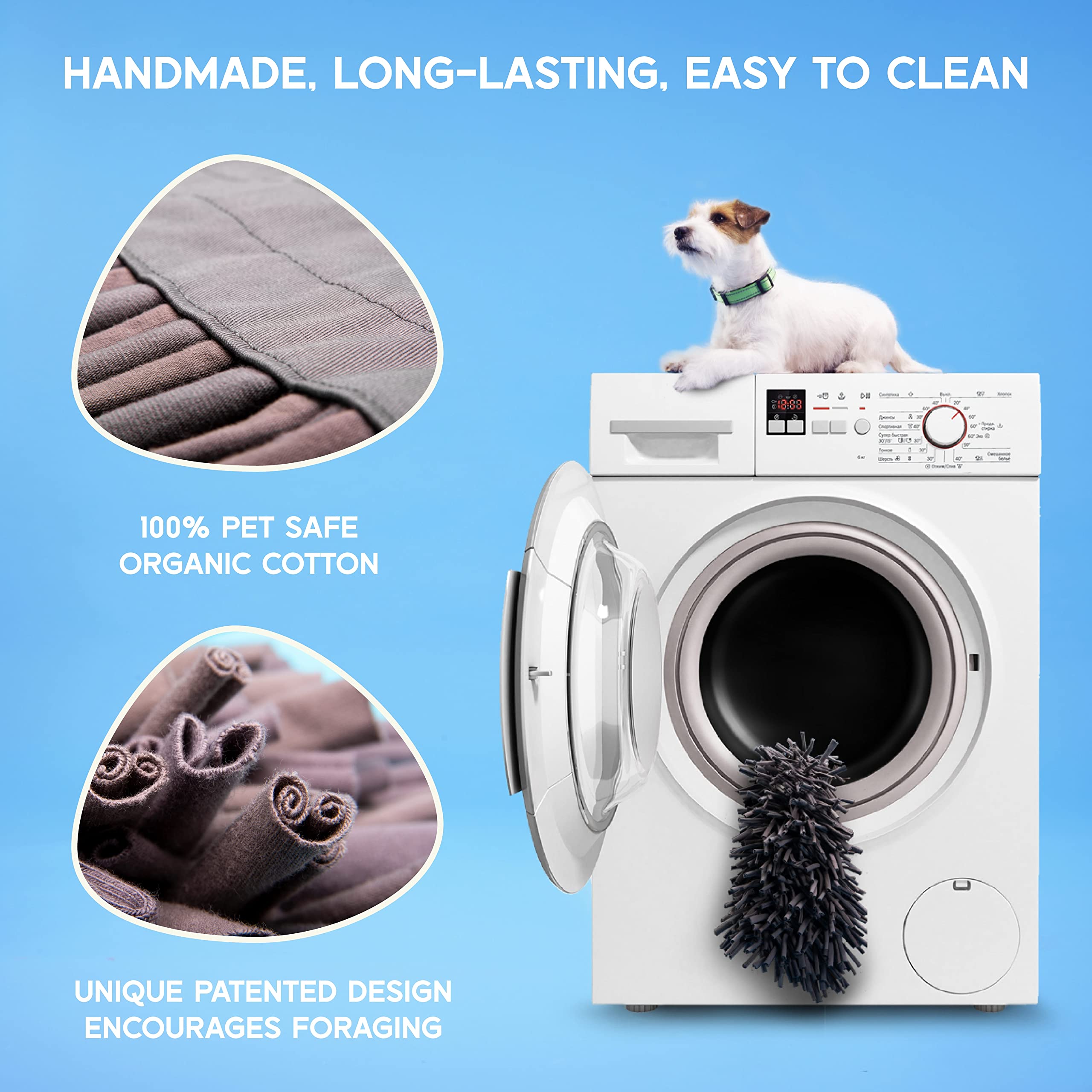 Paw 5 Dog Snuffle Mat For Dogs Small Dog Toys Interactive, Boredom & Anxiety Premium Feeding Mat For Slow Eating & Smell Trainin