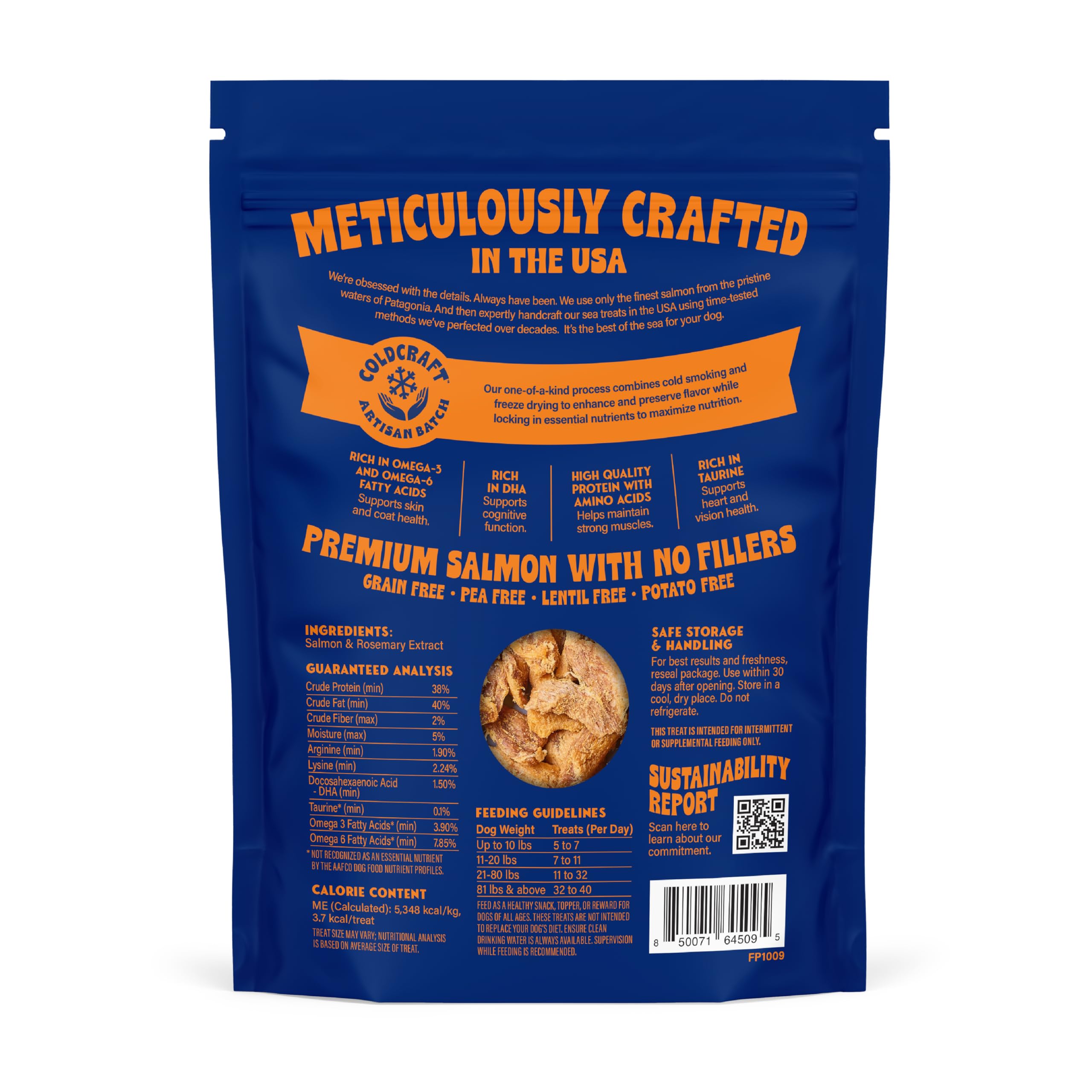 Finfare Freeze Dried Dog Treats, Salmon Nuggets, Protein & Omega-3s, Grain Free Salmon Dog Training Treats, Crafted in USA, 2oz