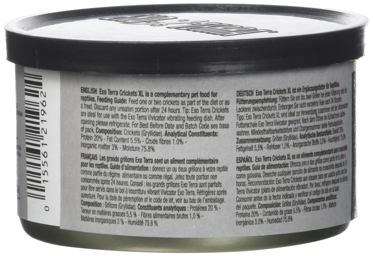 Exo Terra Canned Crickets XL Specialty Reptile Food