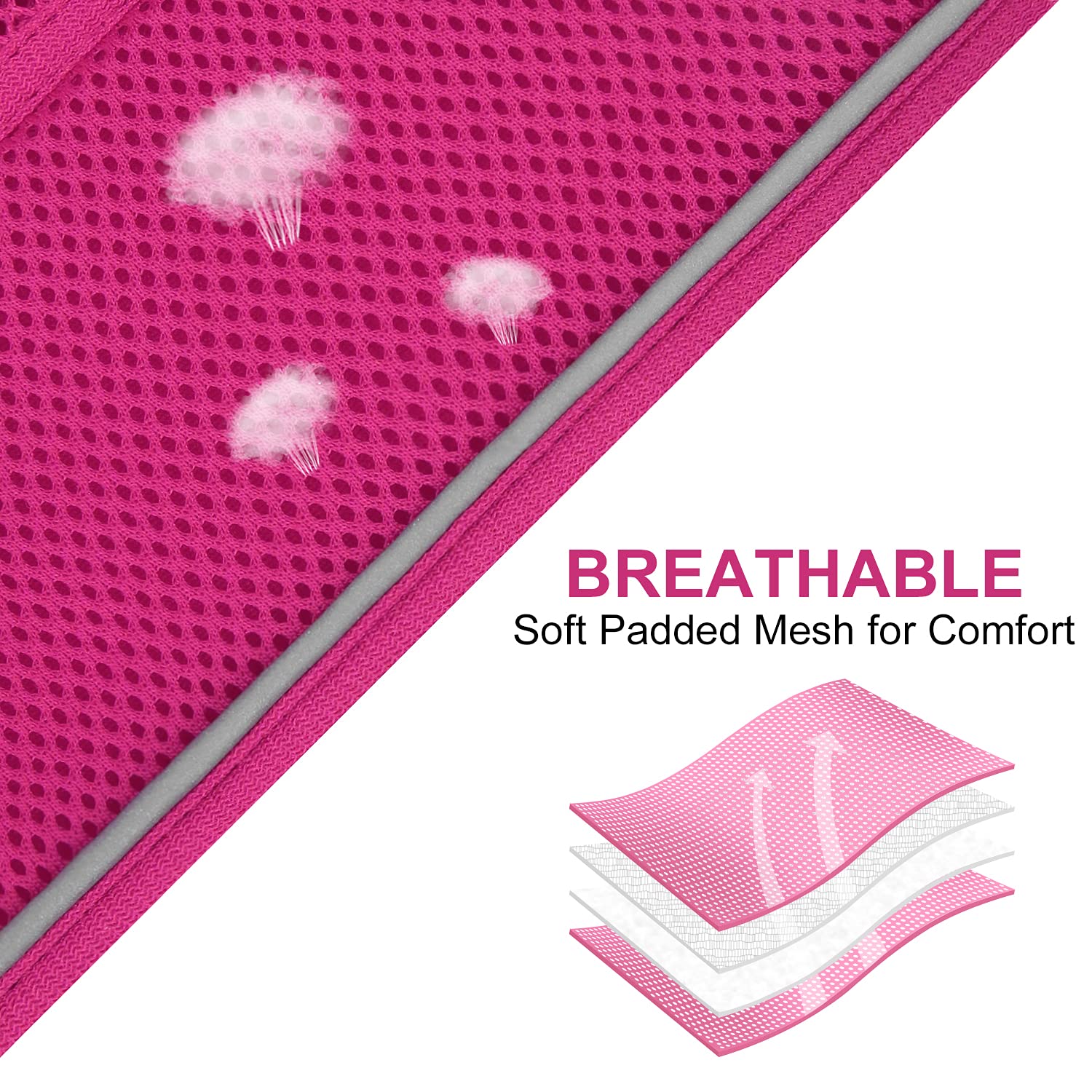 Joytale Step In Dog Harness,12 Colors,Breathable Mesh Vest Harness,Reflective Soft Padded Harnesses For Puppies And Extra Small Dogs,Hotpink,Xs