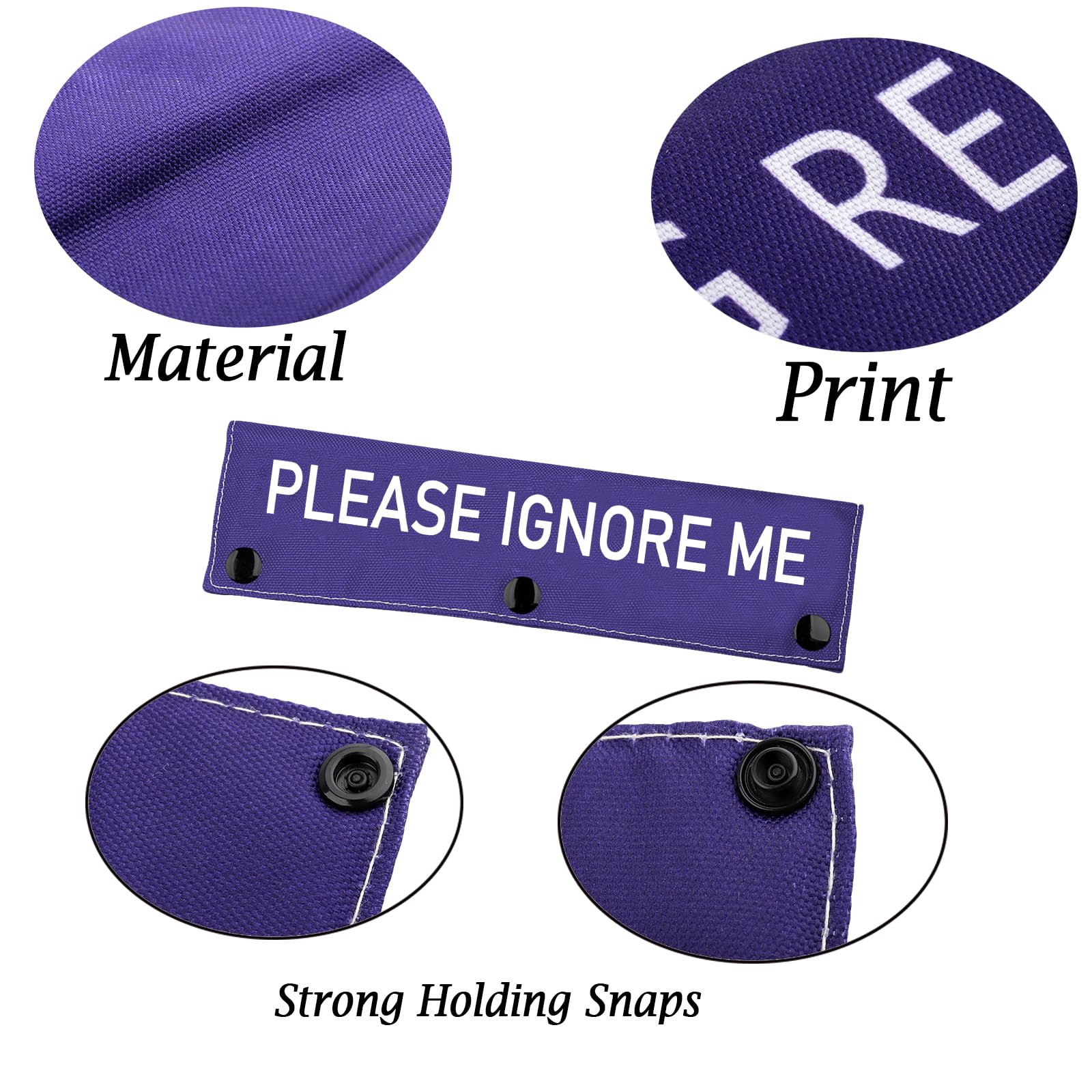 Working Dog Leash Sleeve Please Ignore Me Alert Dog Leash Wrap Social Distancing Gift(Please Ignore Me)