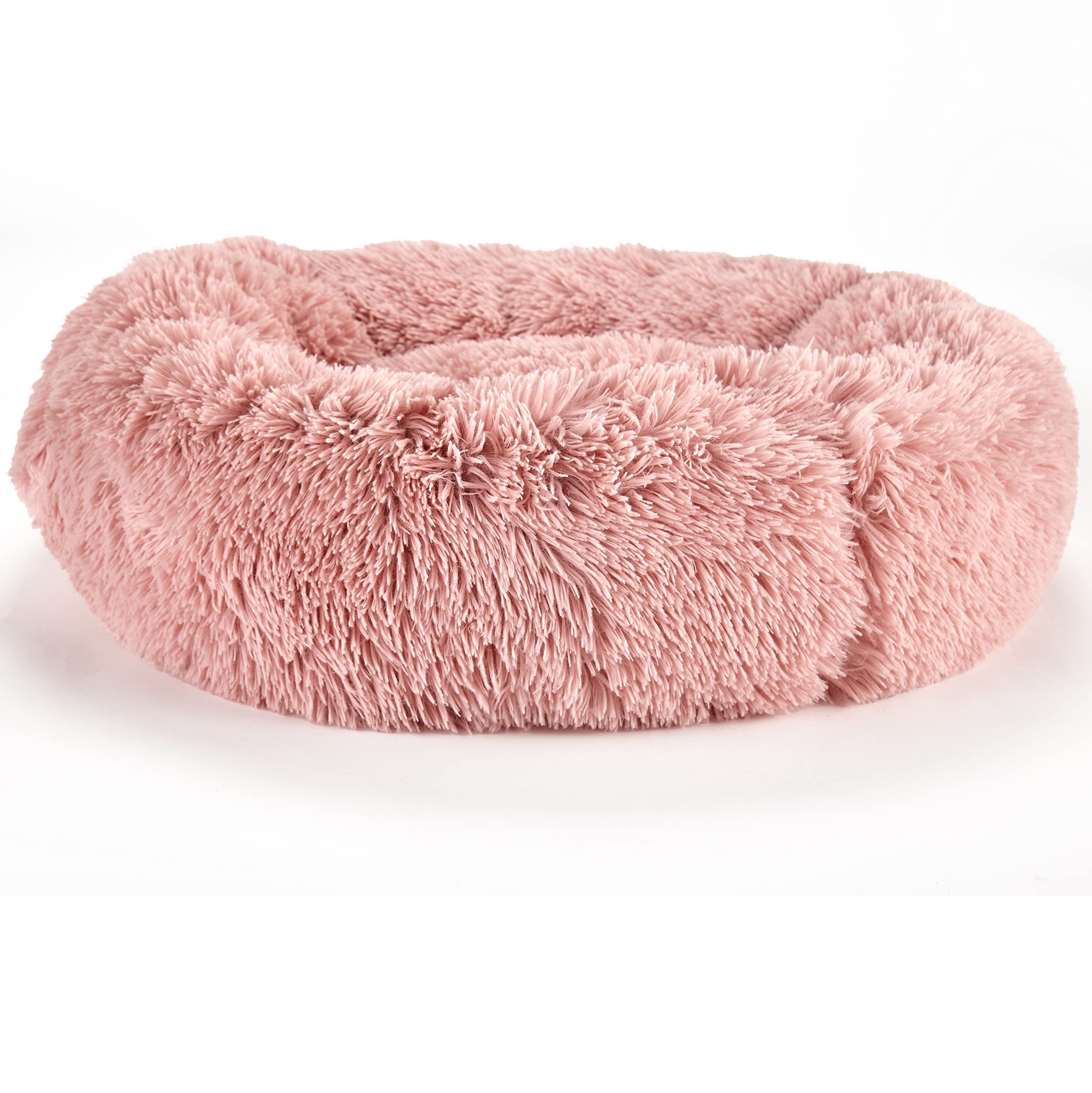The Lakeside Collection Plush Donut Pet Beds Pink