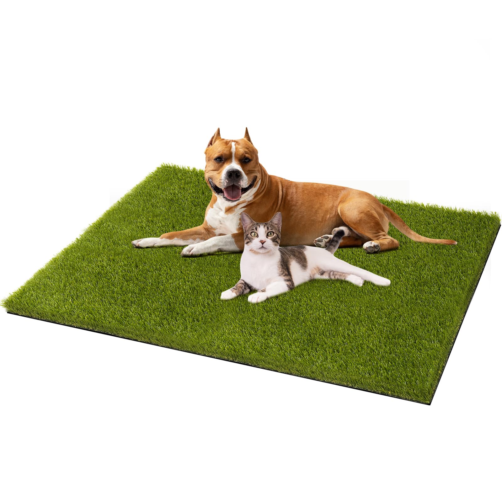 Coorug Dog Grass Pee Pads, 51.2 X 31.5 Inches Reusable Artificial Grass Turf Rug For Dogs, Washable Fake Grass Mat Dog Pee Pad R