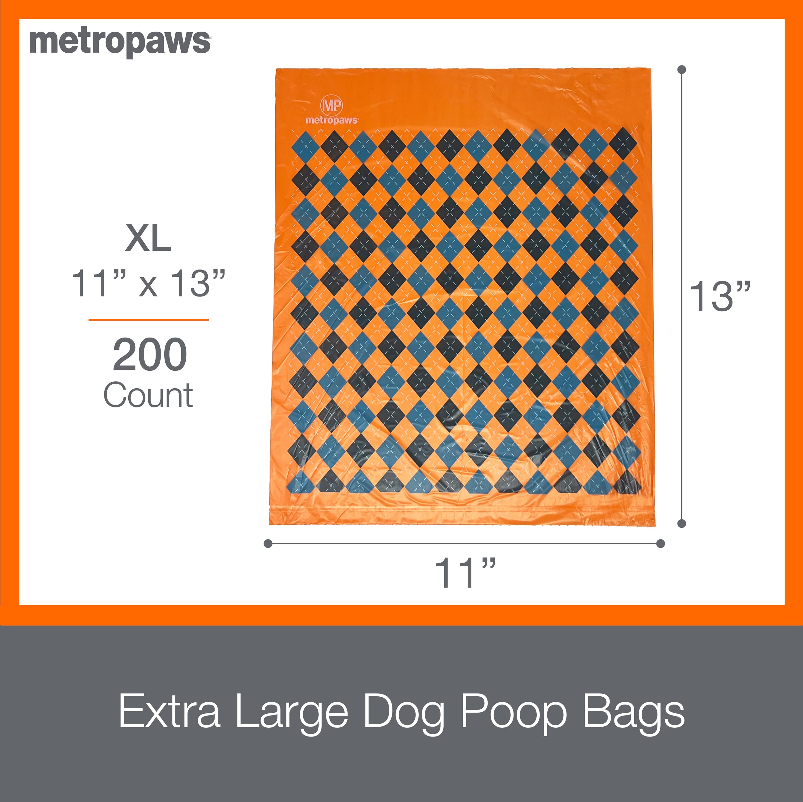 Metropaws Waste Packs Xl - 200 Extra Large Dog Bags, Leakproof, Durable Pet Waste Bags For Easy Cleanup, Ideal For Multi Dog Hou
