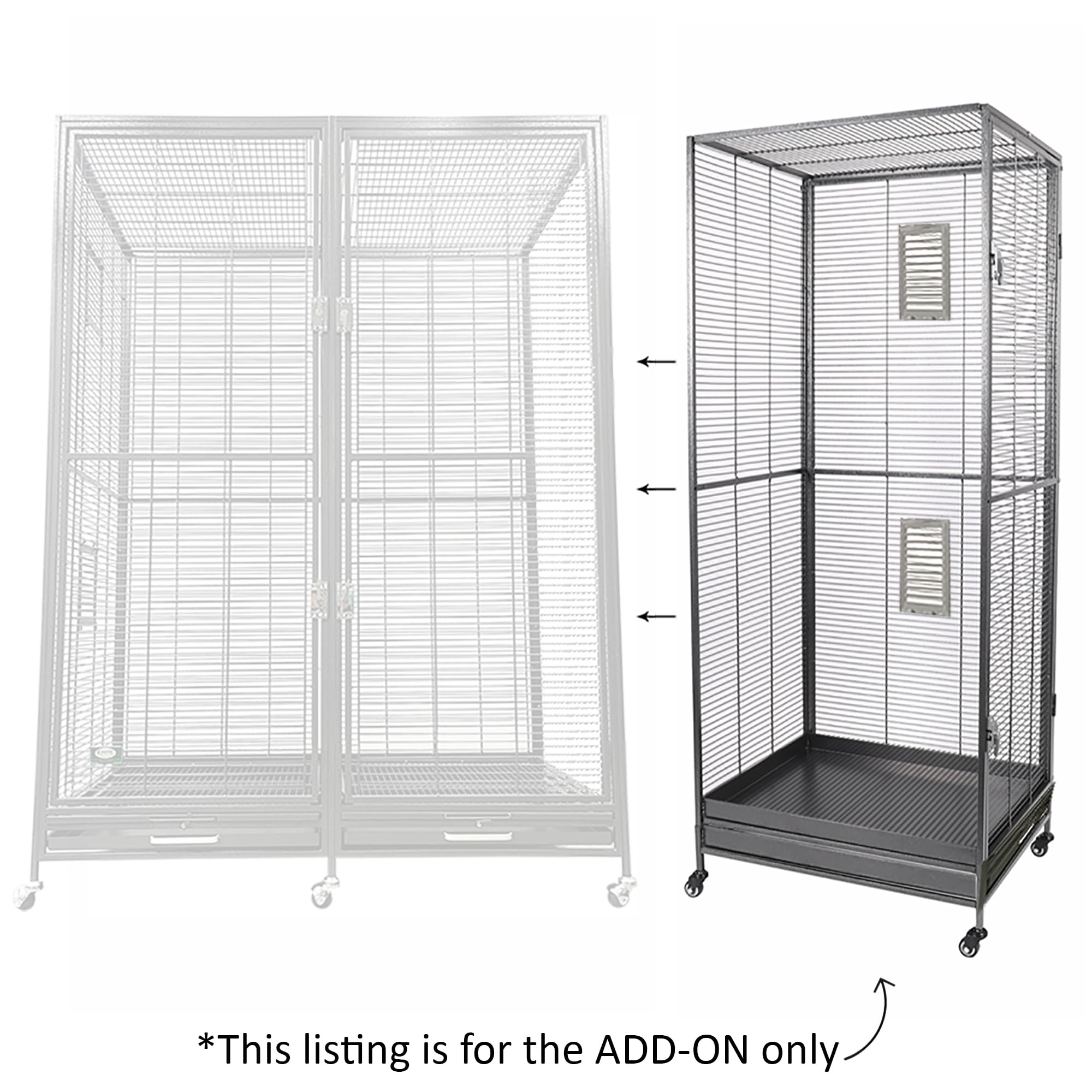 Exotic Nutrition Borneo Version Ii Small Animal Cage - For Sugar Gliders, Squirrels, Marmosets & Other Small Pets (Add-On)