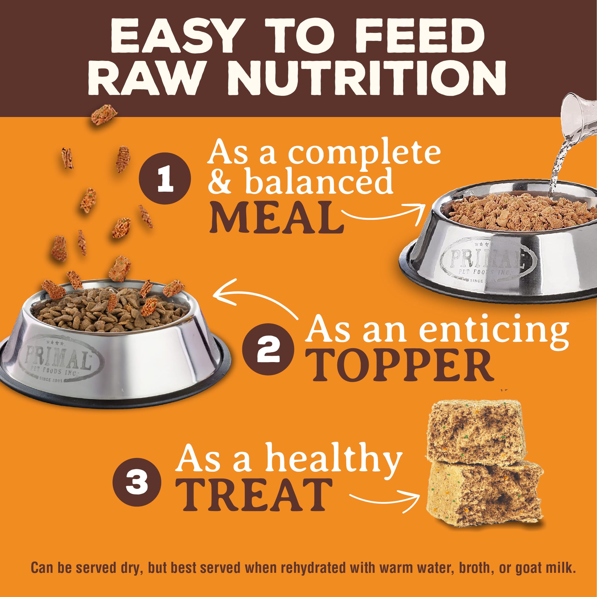Primal Freeze Dried Raw Dog Food Nuggets, Beef, Complete & Balanced Meal, Also Use as Topper or Treat, Premium, Healthy, Grain F