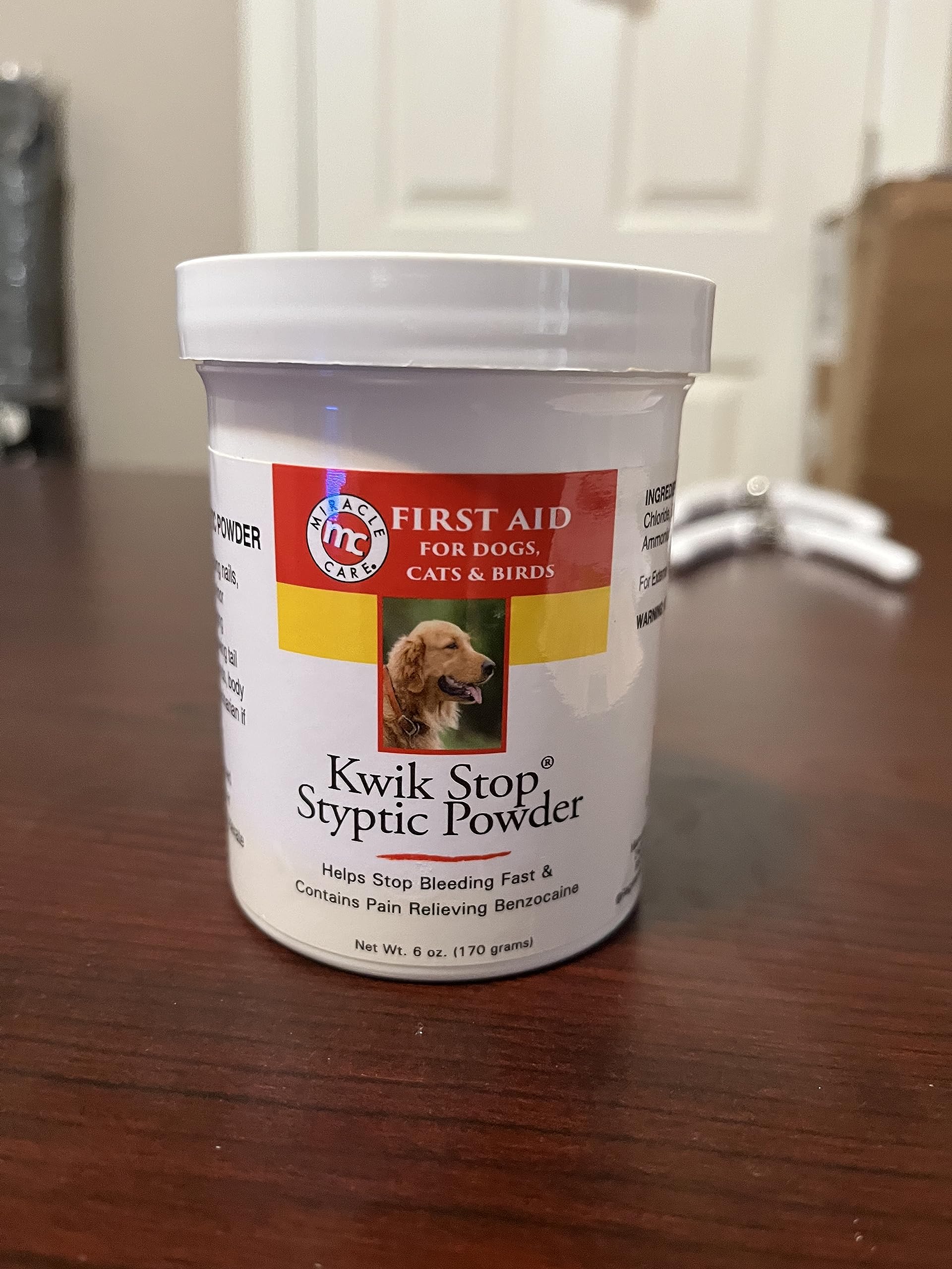 GIMBORN Kwik Stop Styptic Powder Dog Cat & Bird Nail Care (Kwik Stop Powder - 6 oz)