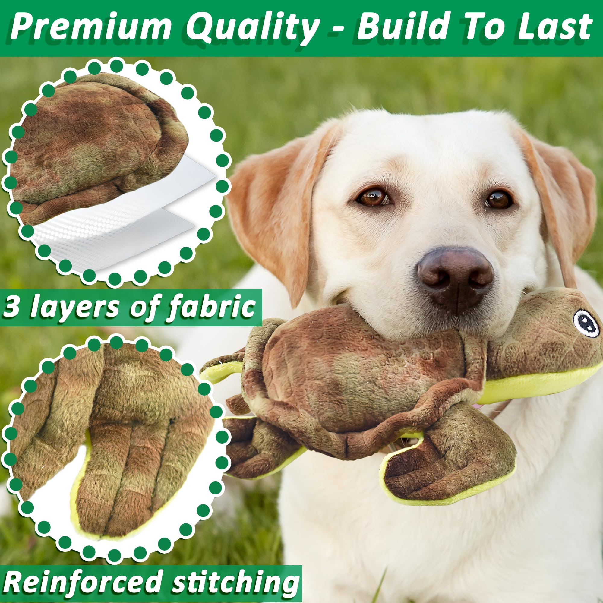 Lechong Stuffed Animal Dog Toys, 5 Pack Tough Squeaky Dog Toys, Plush Toys Assortment, Great Value Pet Toys Bundle, Woodland Ser