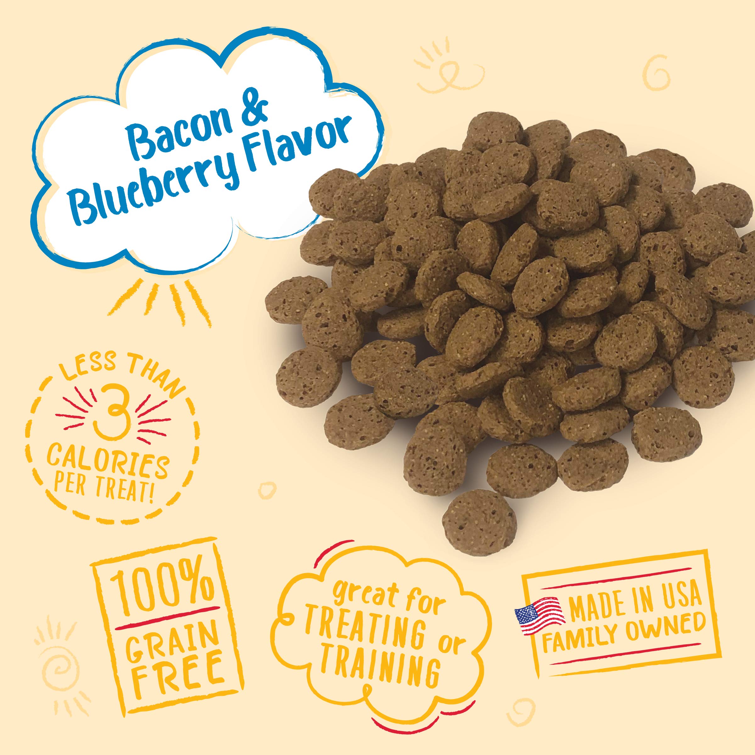 Charlee Bear Dogs Training Treat and Snack, Crunchy Low Calorie Grain Free Dog Treats, Made in USA, Best for Small and Medium Br