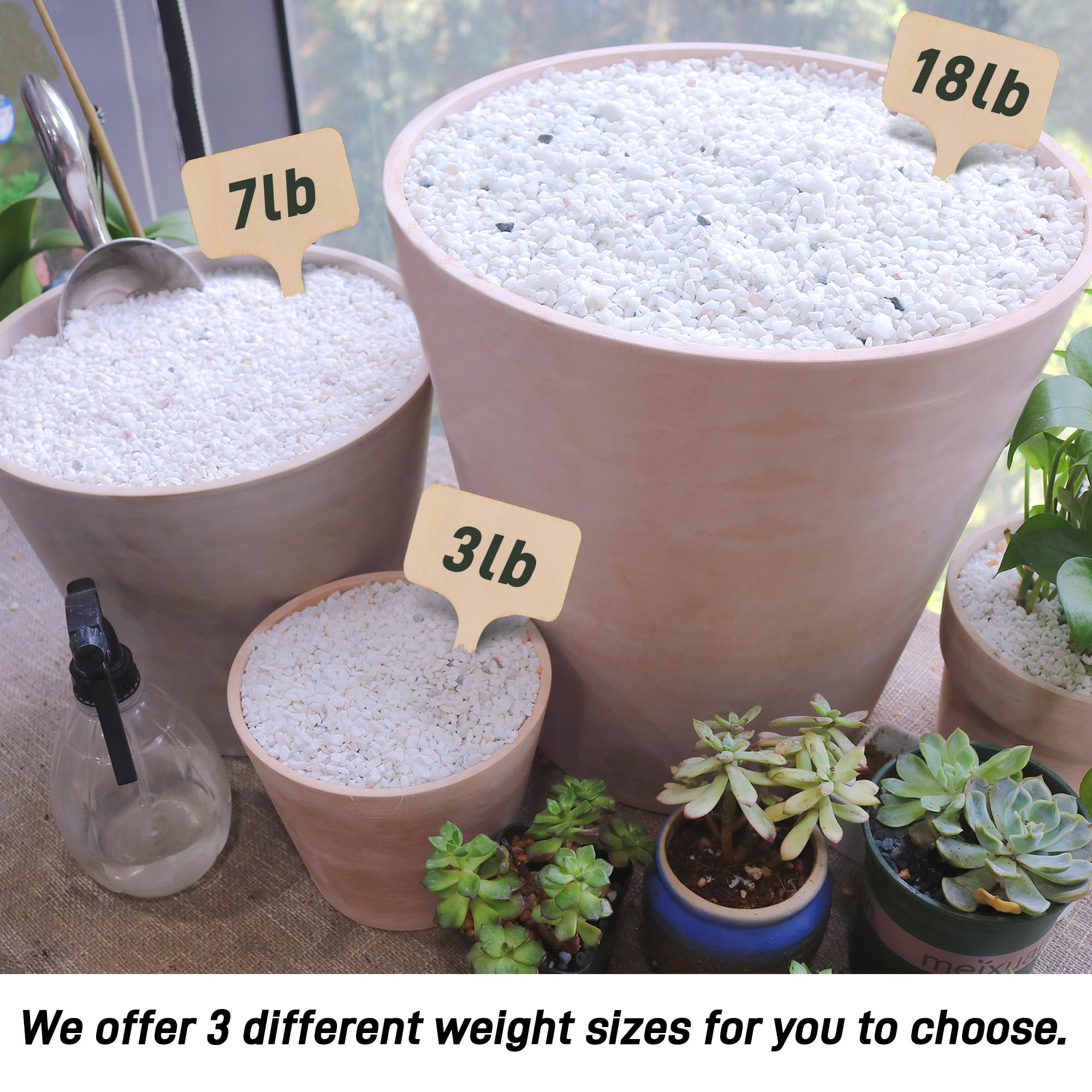 45Lb 1/4In White Gravel For Succulent,Cactus Bonsai,Diy Terrarium, Fairy Gardening, Top Dressing,Aquarium