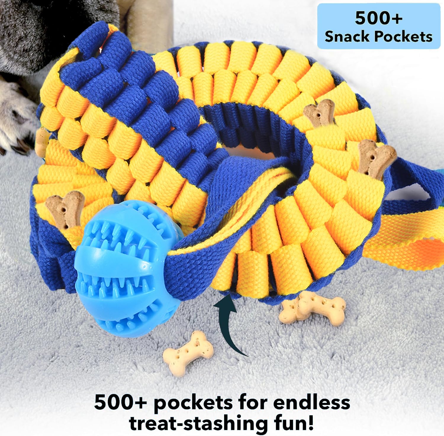 Vengaby 2 Pack Dog Rope Toys, Dog Tug Of War Toys For Boredom, Interactive Snuffle Ball For Dogs And Puzzle Toy For Fun And Teet