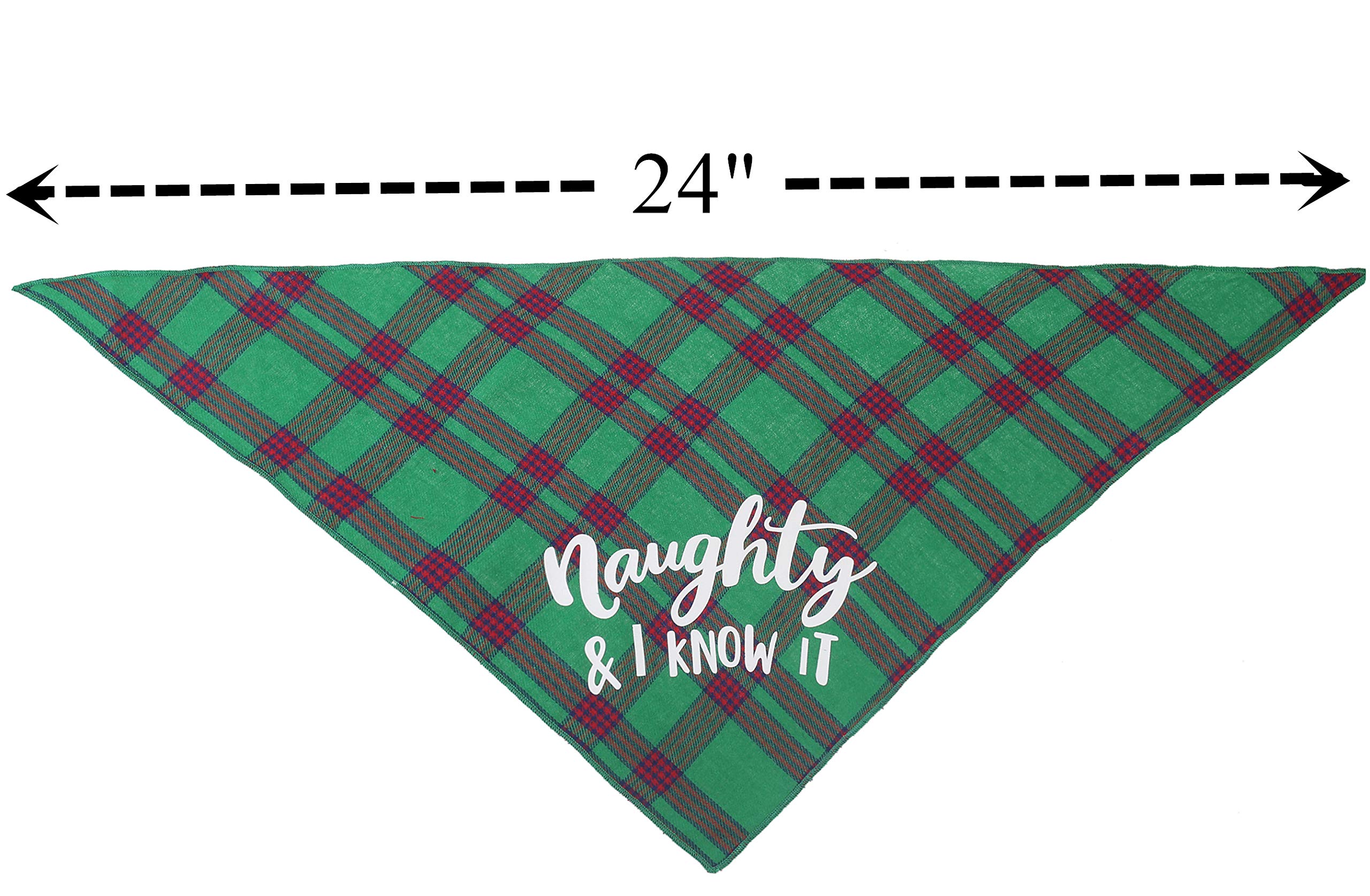 Dog Christmas Bandanas Plaid Reversible Triangle Bibs Scarf Accessories For Dogs Cats