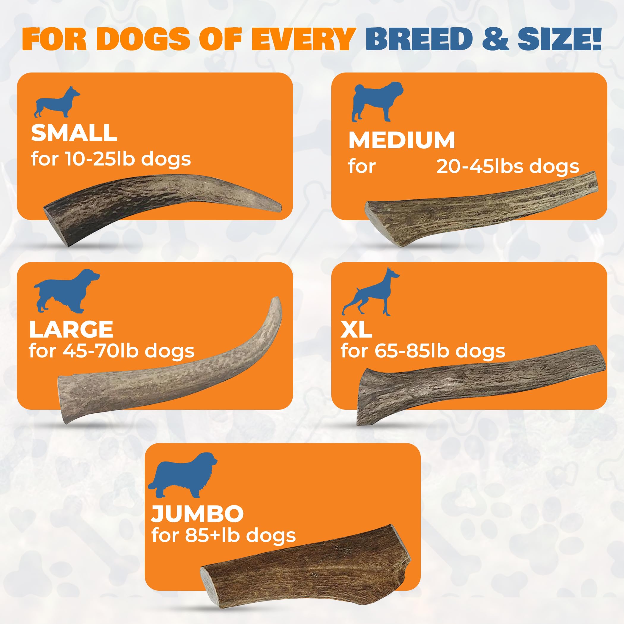 K9warehouse Natural Split Elk Antlers for Dogs - Premium Grade Dog Antler Chews - Long-Lasting Deer Antles Ideal for Aggressive