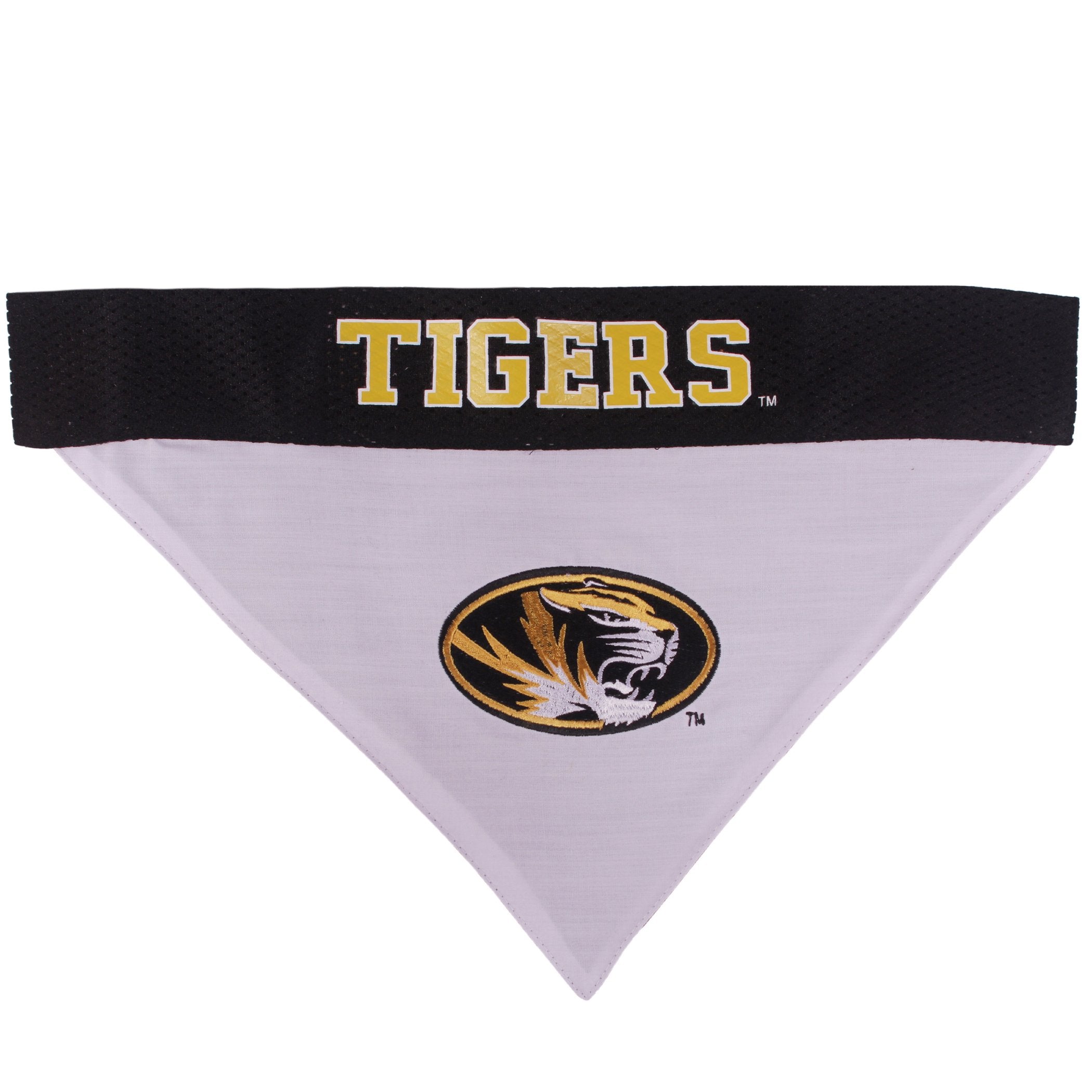 Pets First Collegiate Pet Accessories, Reversible Bandana, Missouri Tigers, Small/Medium