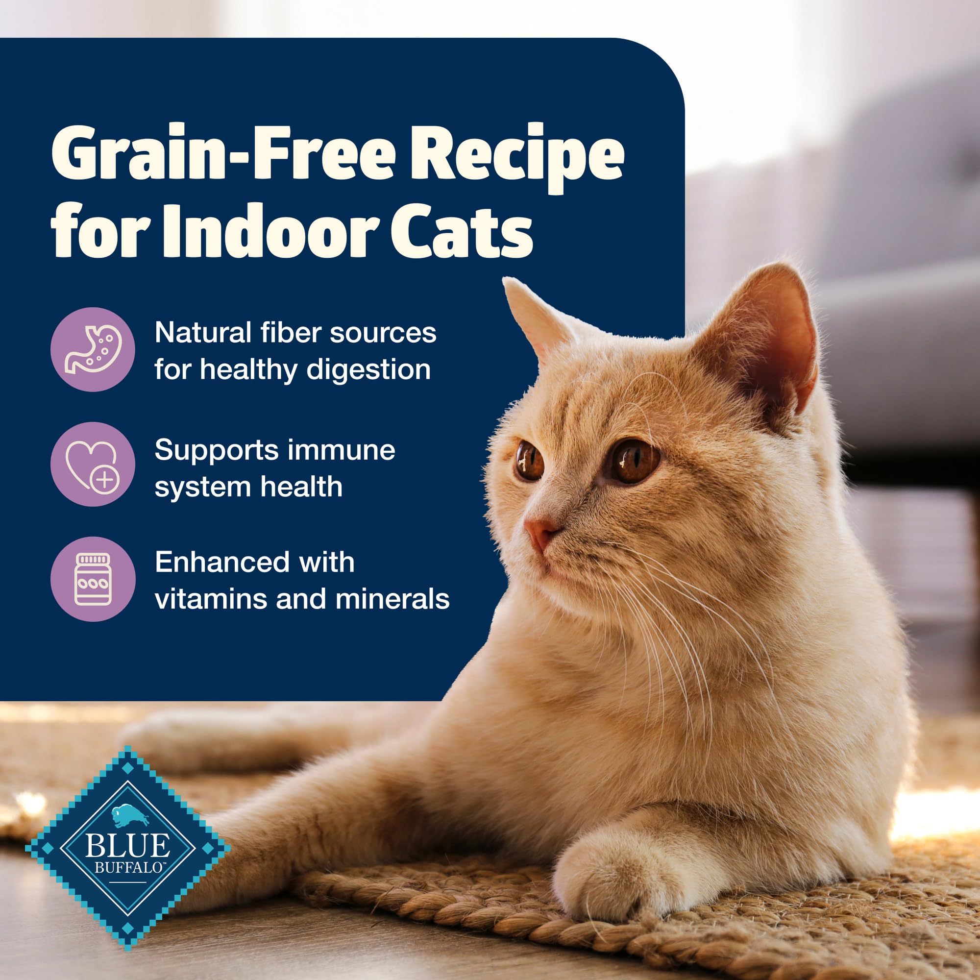 Blue Buffalo Freedom Grain-Free Adult Dry Cat Food, Complete & Balanced Nutrition for Indoor Cats, Made with Natural Ingredients