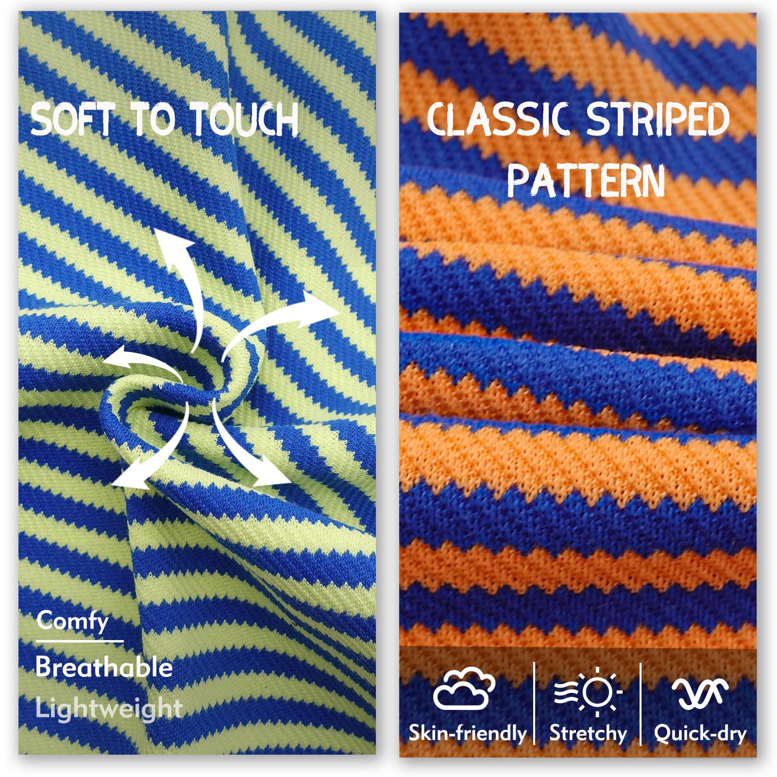 Kyeese 2Pack Dog Shirts Striped For Small Pets Soft Stretchy Puppy T-Shirts Lightweight Canine Tank Top Sleeveless Pet Vest Brea