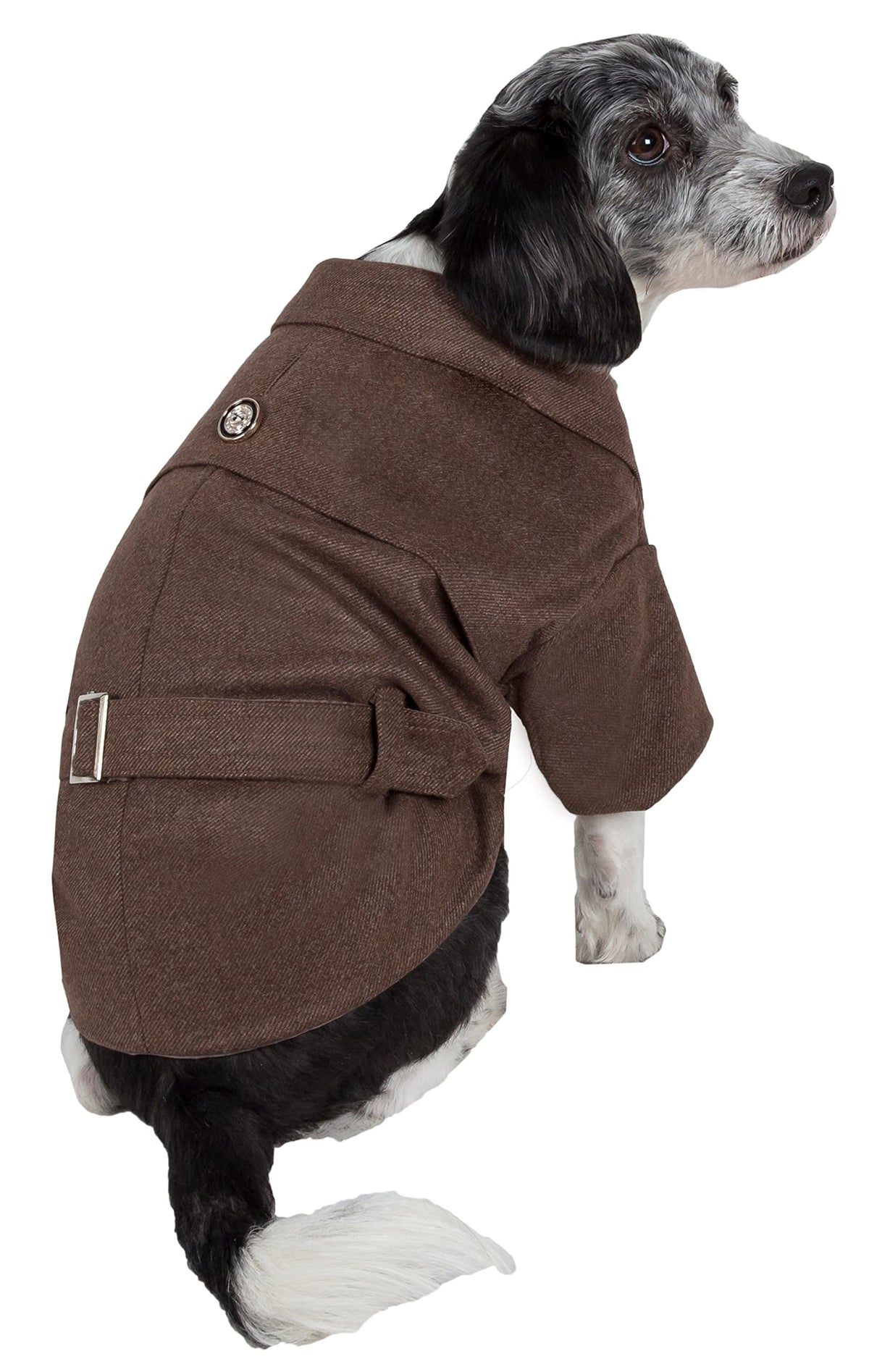 Pet Life Galore Back-Buckled Wool Fashion Dog Jacket - Designer Winter Dog Coat for Small Medium and Large Dogs