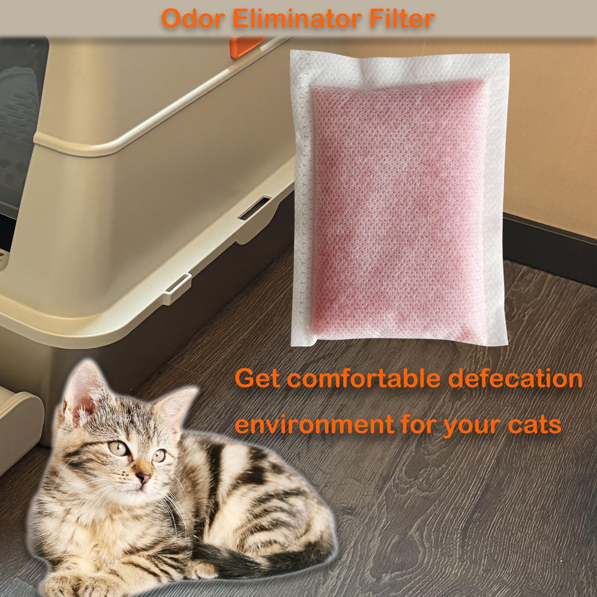 6 Pack Odor Removing Refills For Whisker Odortrap Pod, Eliminates Litter Box Odors, Compatible With Litter-Robot And Traditional