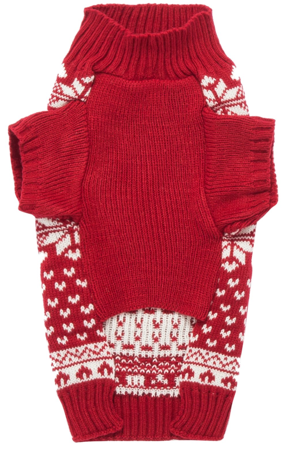 Red Christmas Reindeer Holiday Festive Dog Sweater For Puppy Small Dogs Cats, X-Small (Xs) Size