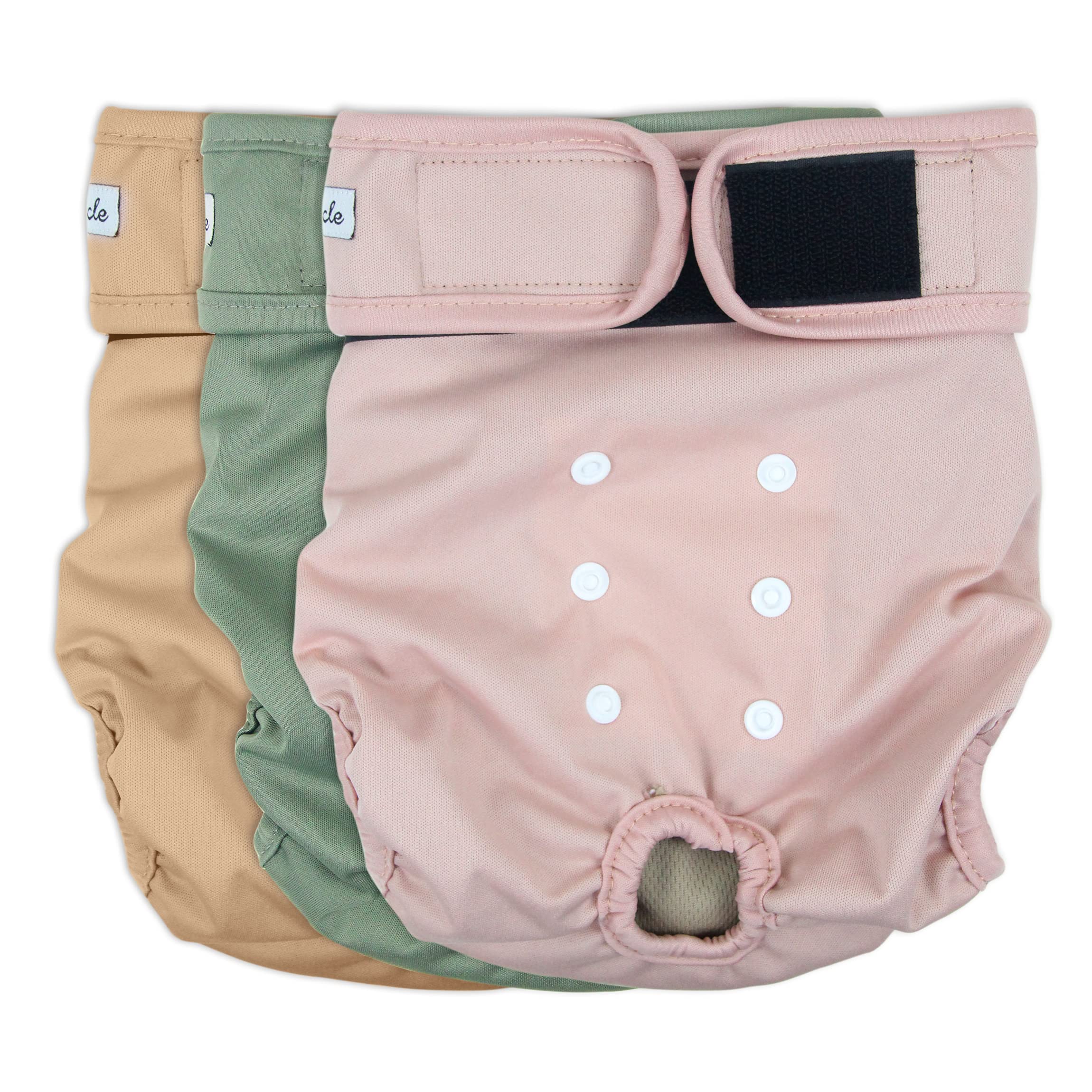 Grecle Washable Female Dog Diapers - Premium Reusable Diapers for Doggie in Heat - Highly Absorbent Dog Diapers Female for Pet I