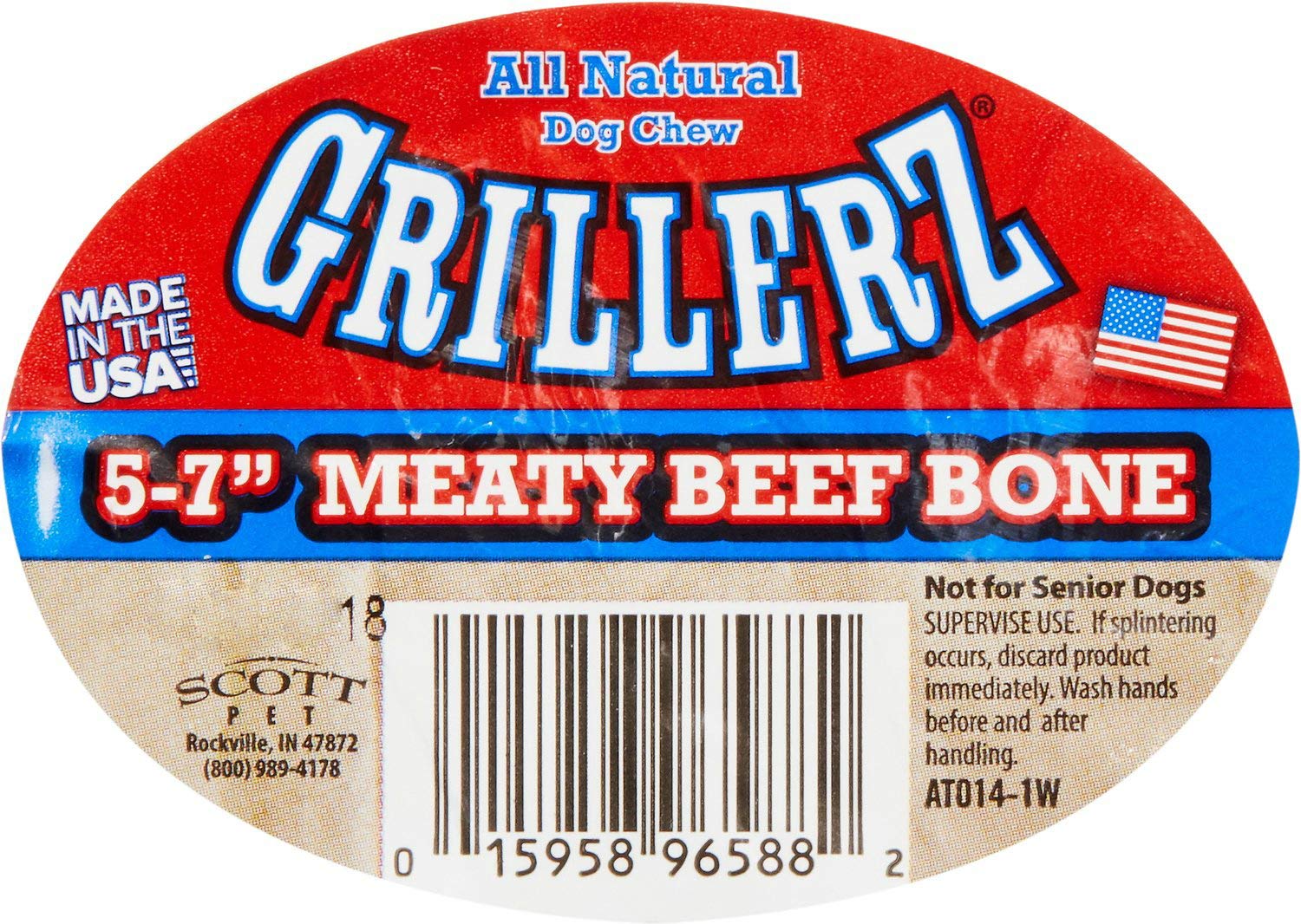 Scott Pet Products 159108 Scottp Meaty Bone Wrapped For Pets, 7-Inch