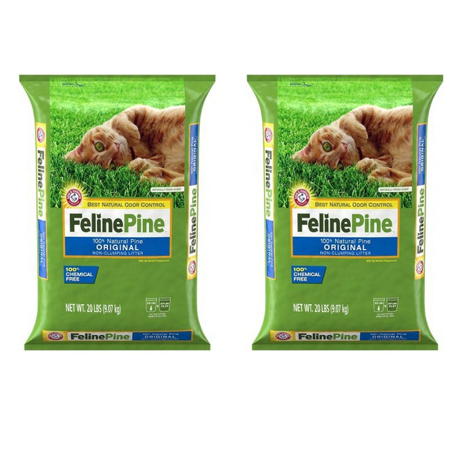 Feline Pine Cat Litter, 20 Lbs - 2 Pack