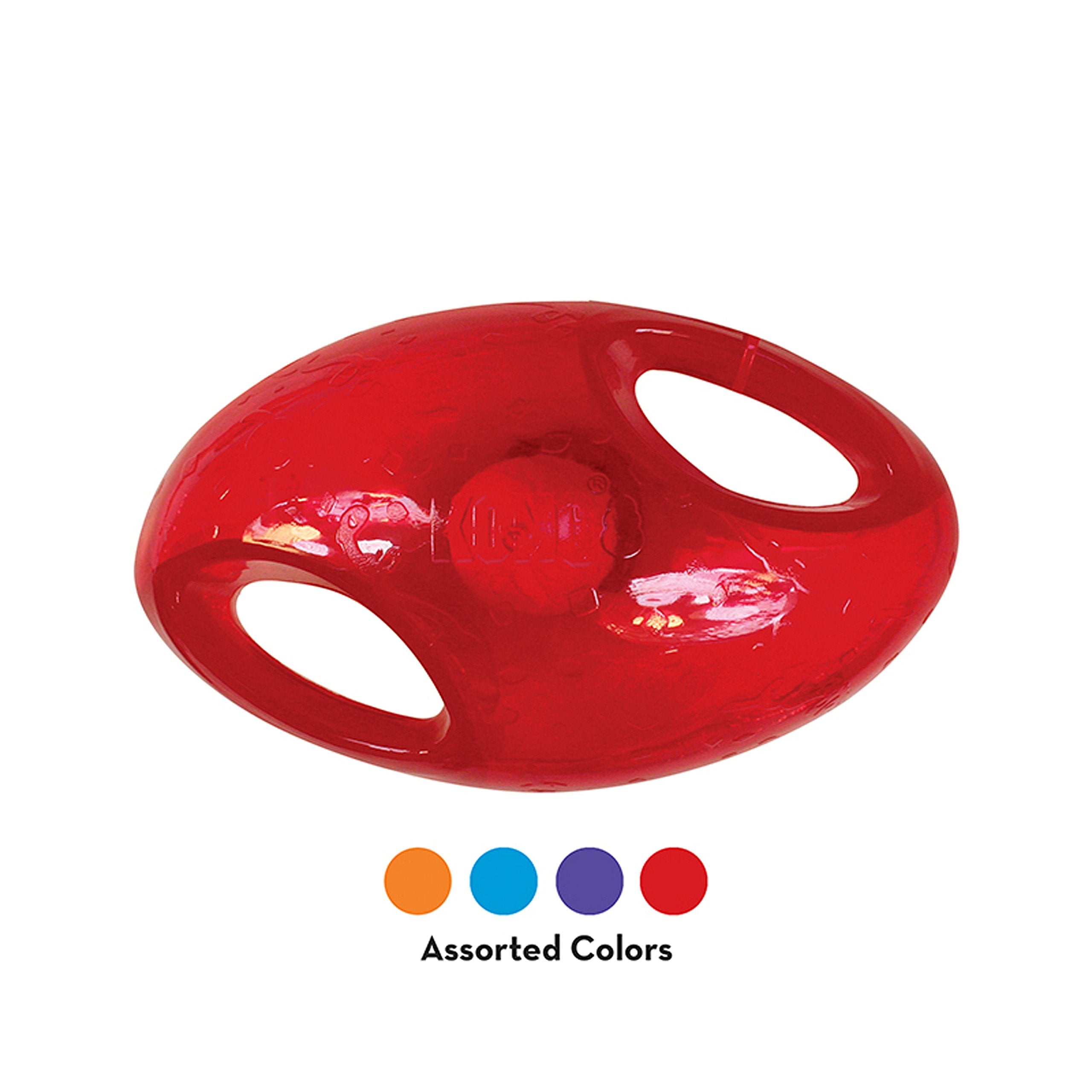 KONG Jumbler Football - Interactive Dog Toy for Dog & Puppy Playtime - Fetch Toy with Tennis Ball - Dog Supplies for Engaging Pl