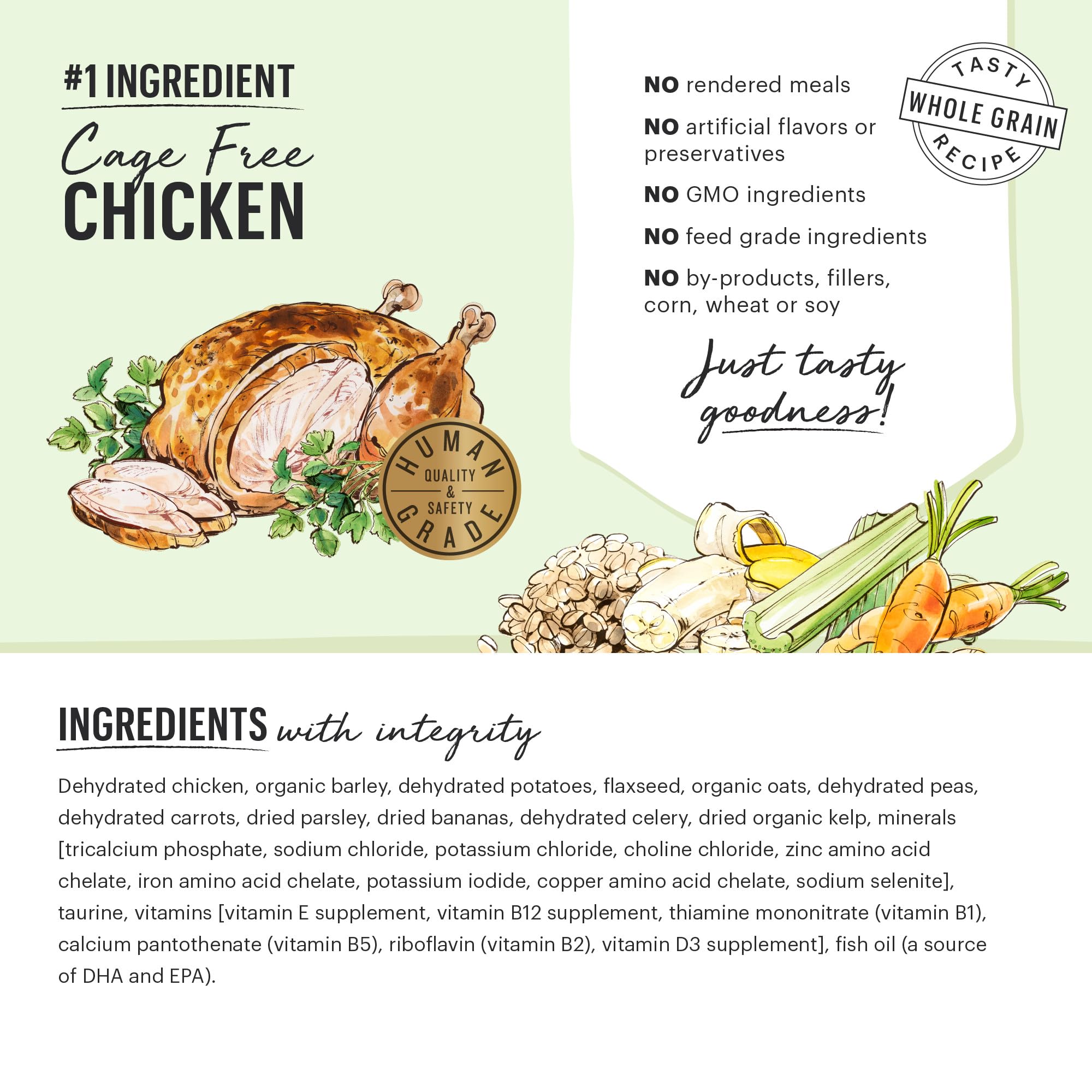The Honest Kitchen Dehydrated Whole Grain Chicken Dog Food, 7 lb Box