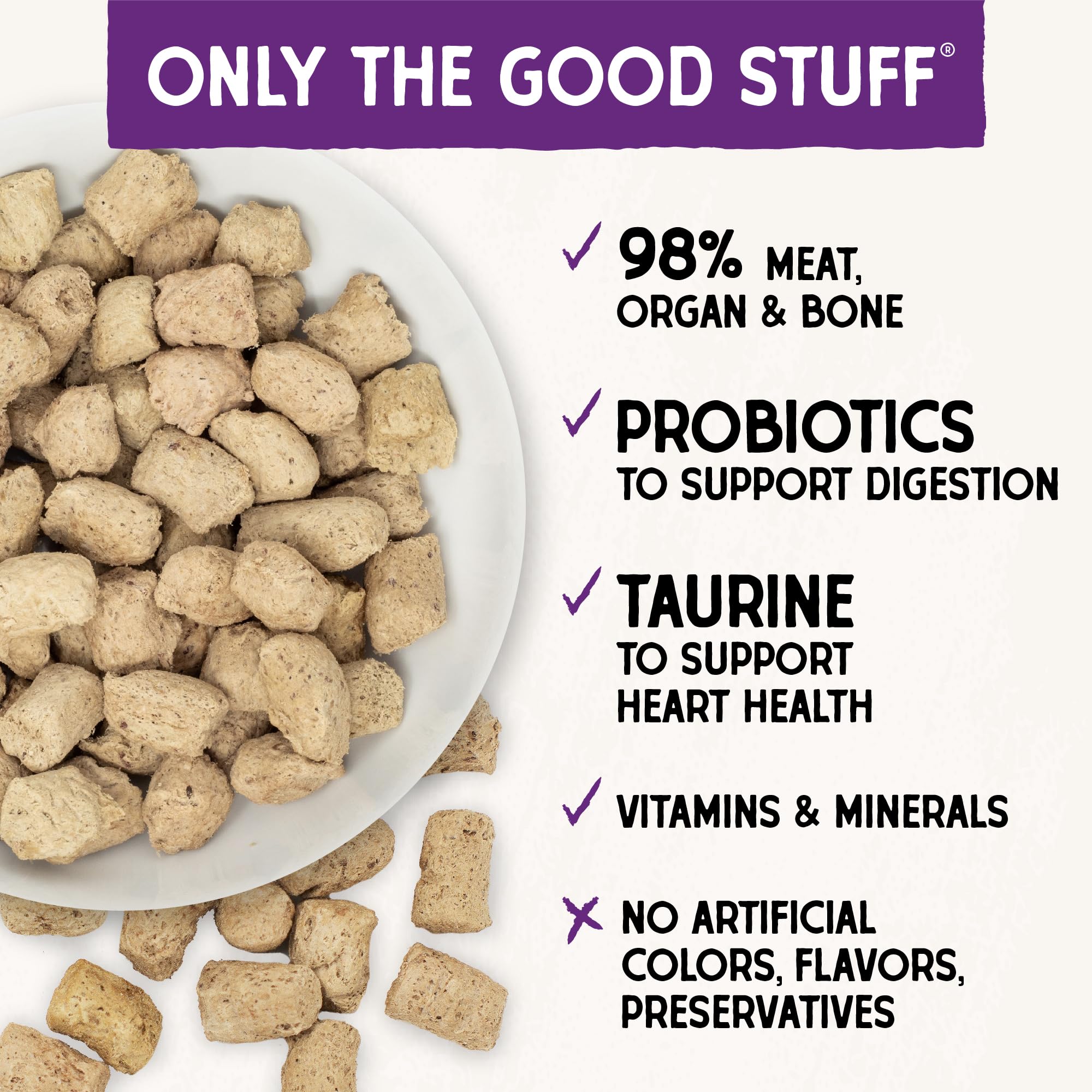 Stella & Chewys Freeze-Dried Raw Cat Dinner Morsels - Grain Free, Protein Rich Cat & Kitten Food - Absolutely Rabbit Recipe - 3