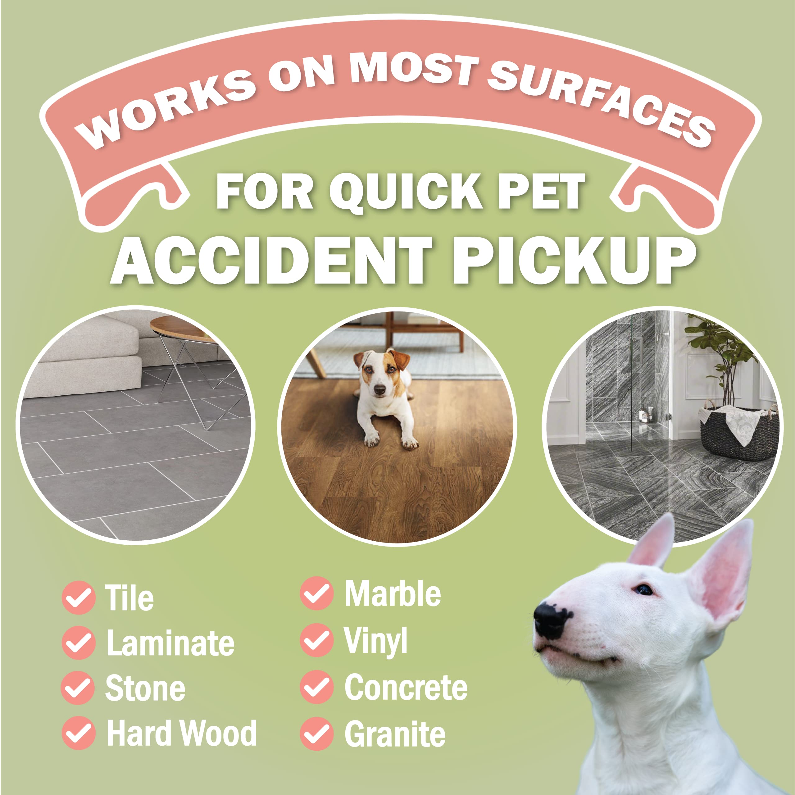 Sprinkle & Sweep Pet Accident Cleanup For All Hard Surface - Non Toxic Quick Pet Mess Cleaner & Odor Remover For Urine, Poop, Vo