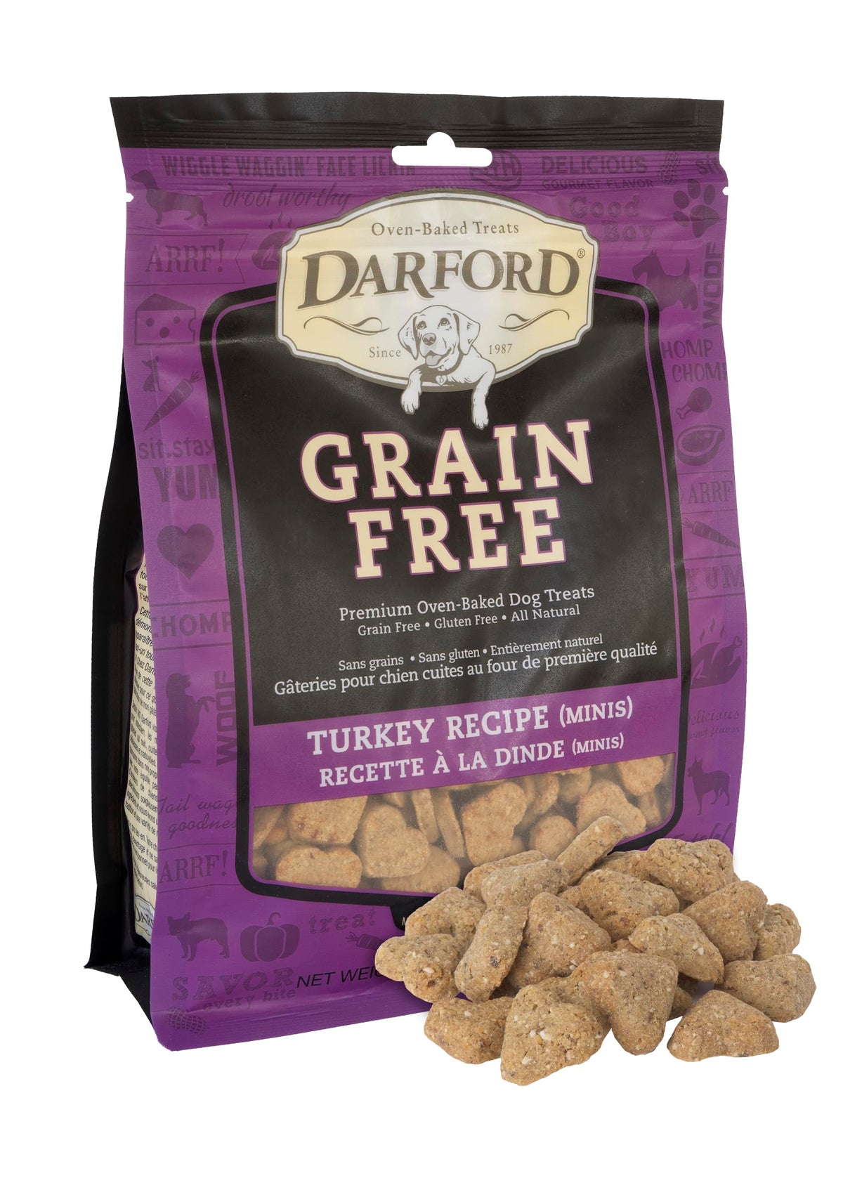 Grain Free Turkey Minis Heart Recipe Dog Treats, 12Oz