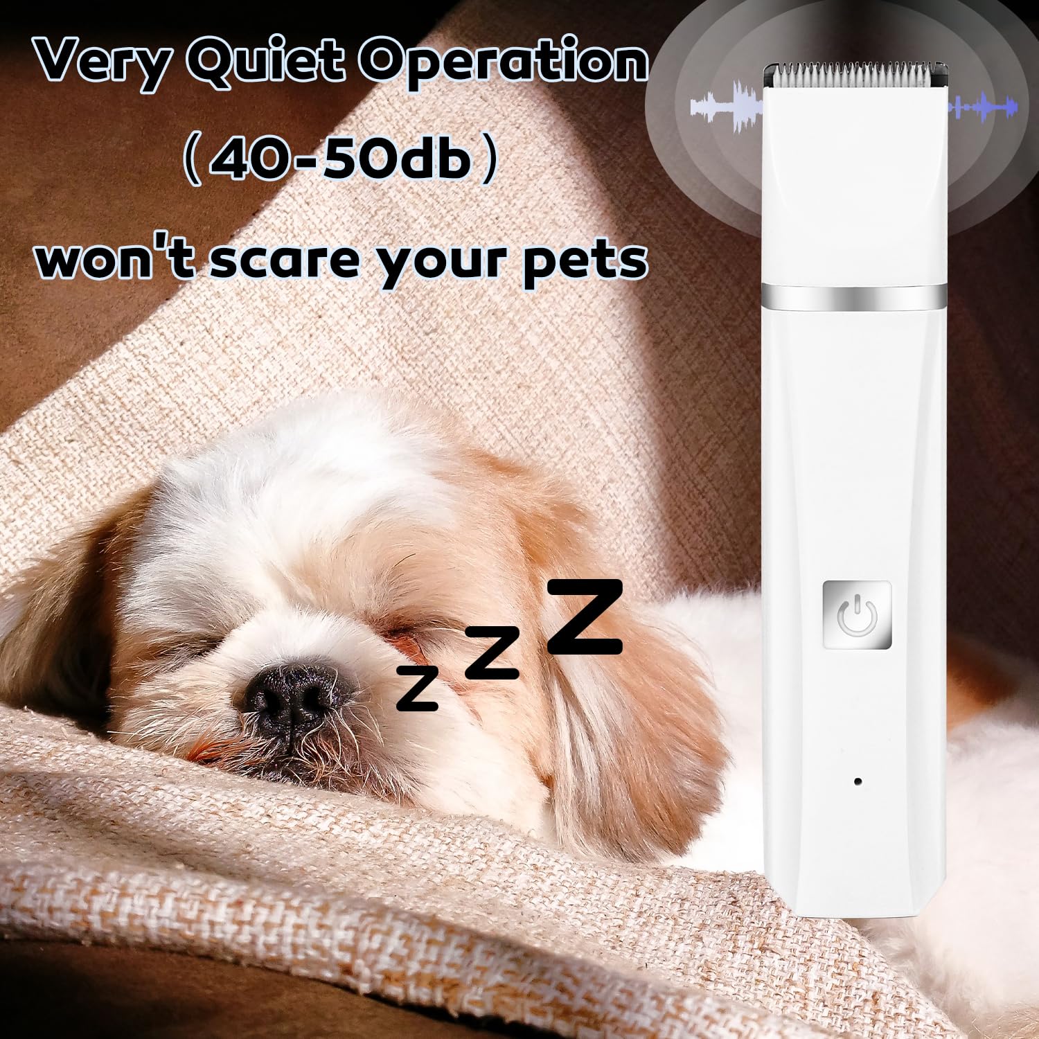 Dog Grooming Clippers, Cordless Low Noise 4-In-1 Cat Dogtrimmer For Grooming, Rechargeable Usb Dog Paw Trimmer - Includes 4 Guid