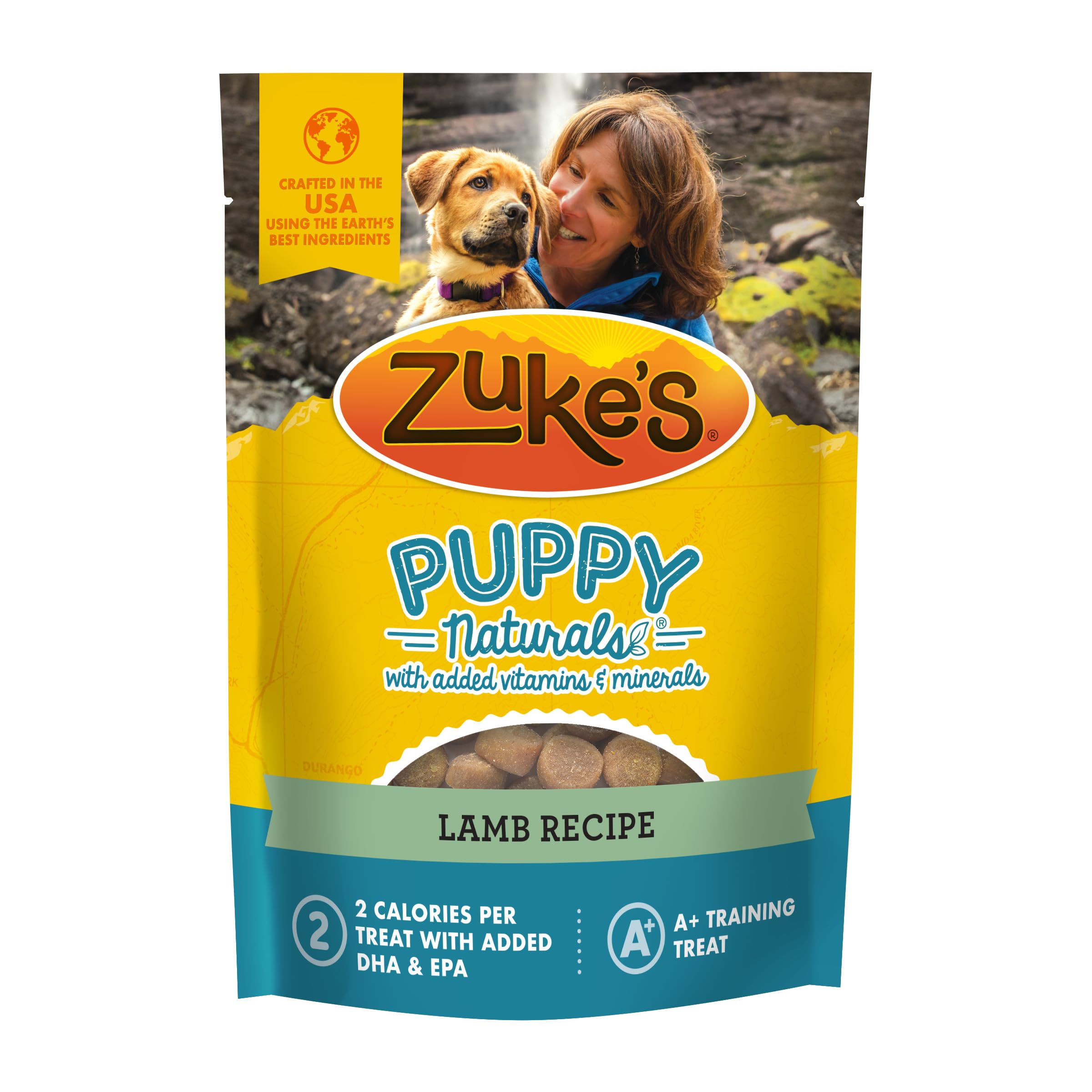 Zukes Puppy Naturals Puppy Training Treats for Dogs, Pet Treats made with Real Lamb, 5 oz. Resealable Pouch - 5 oz. Bag