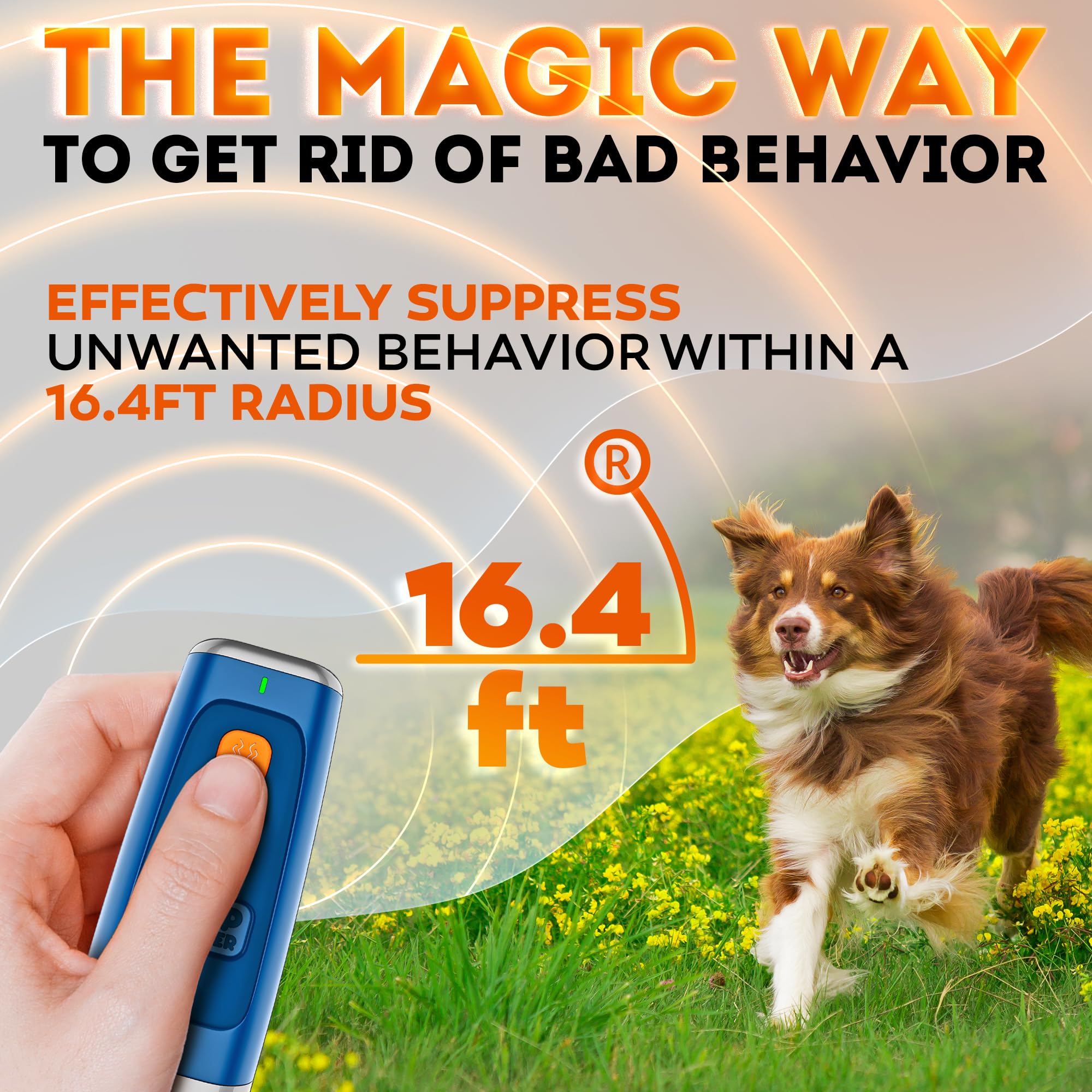 New 2025 Dog Bark Deterrent Device - Dog Barking Control Devices Stops Bad Behavior - Rechargeable Ultrasonic Pet Whistle To Sto