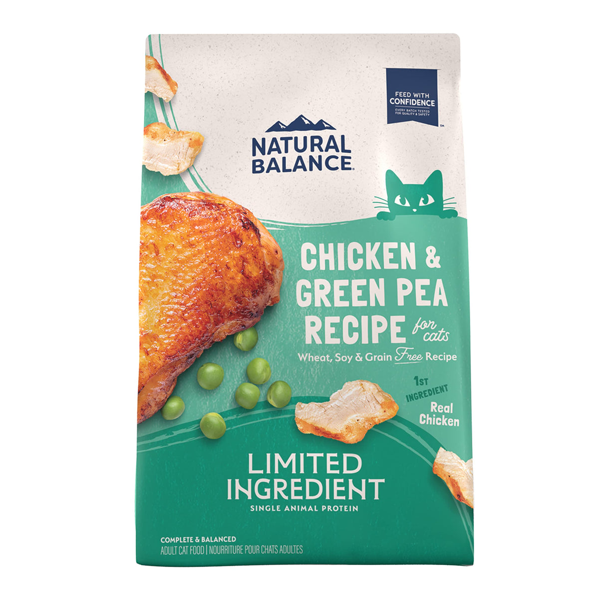 Natural Balance Limited Ingredient Adult Grain-Free Dry Cat Food, Chicken & Green Pea Recipe, 15 Pound (Pack Of 1)