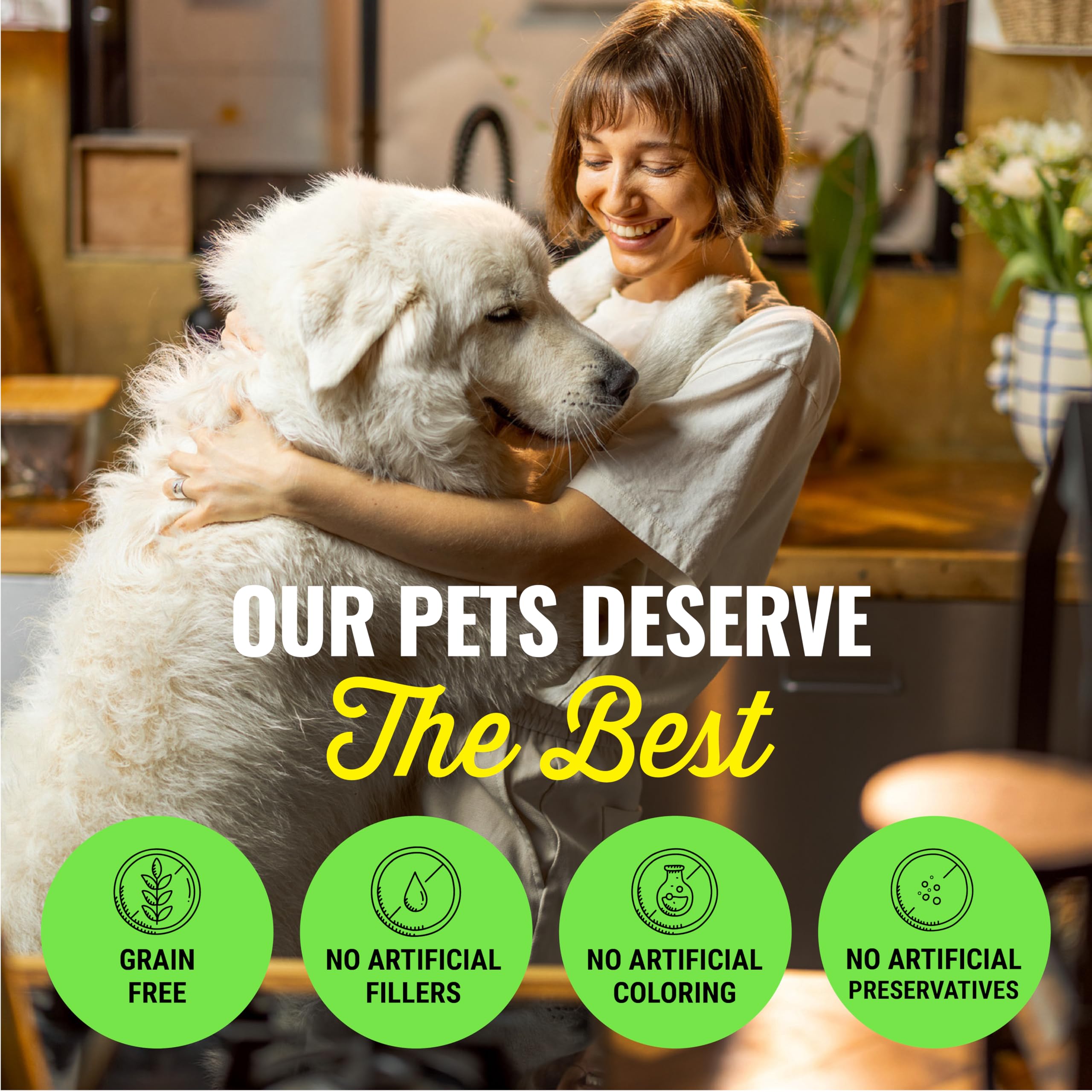 etta says! Premium Crunchy 7 Deer Dog Chews - Grain-Free Dog Treats, Good for Teeth, Easy to Digest - Made in The USA (20 Count