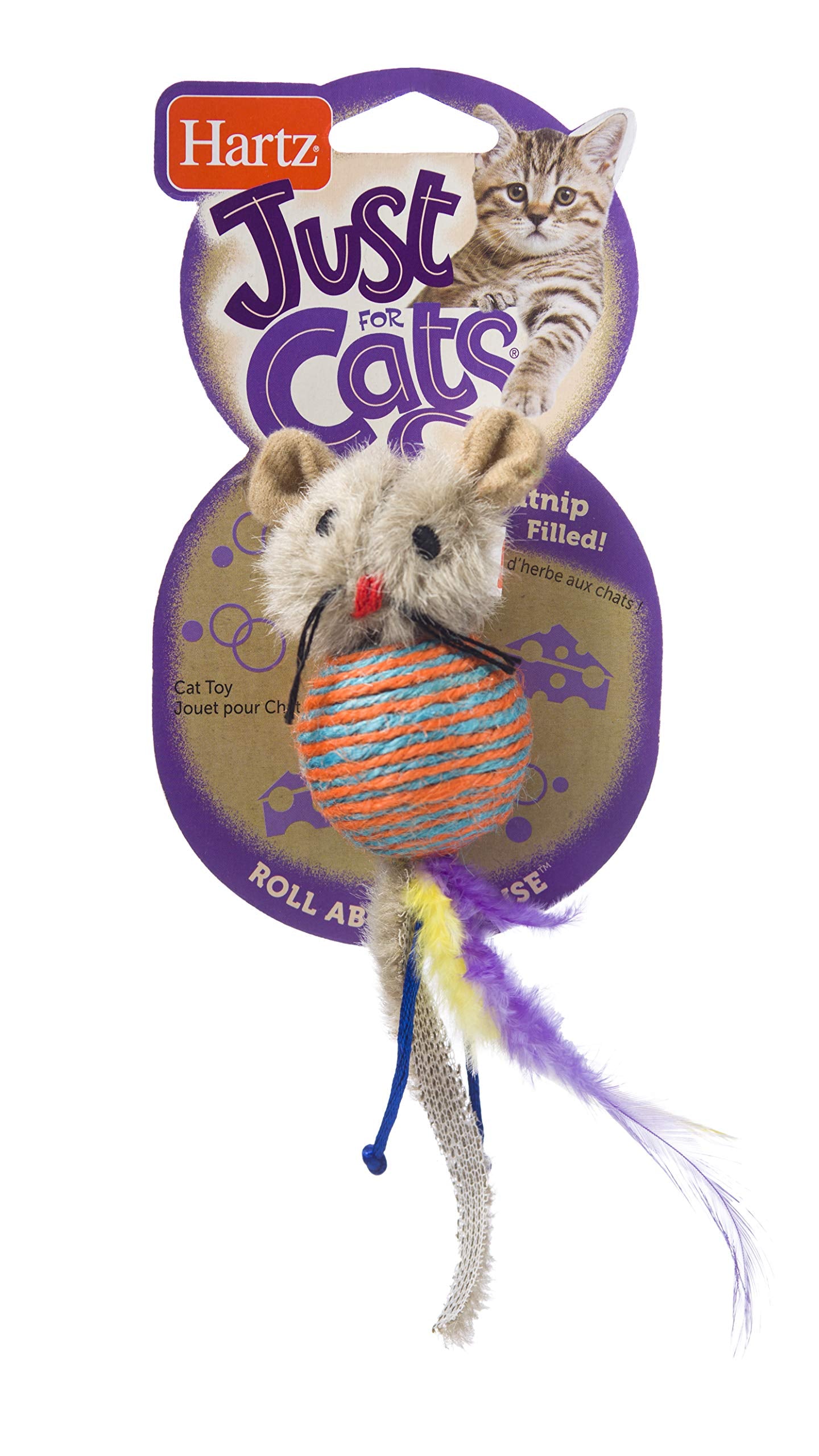 Hartz Just For Cats Roll About Mouse Catnip Toy, Swat (3270014950)
